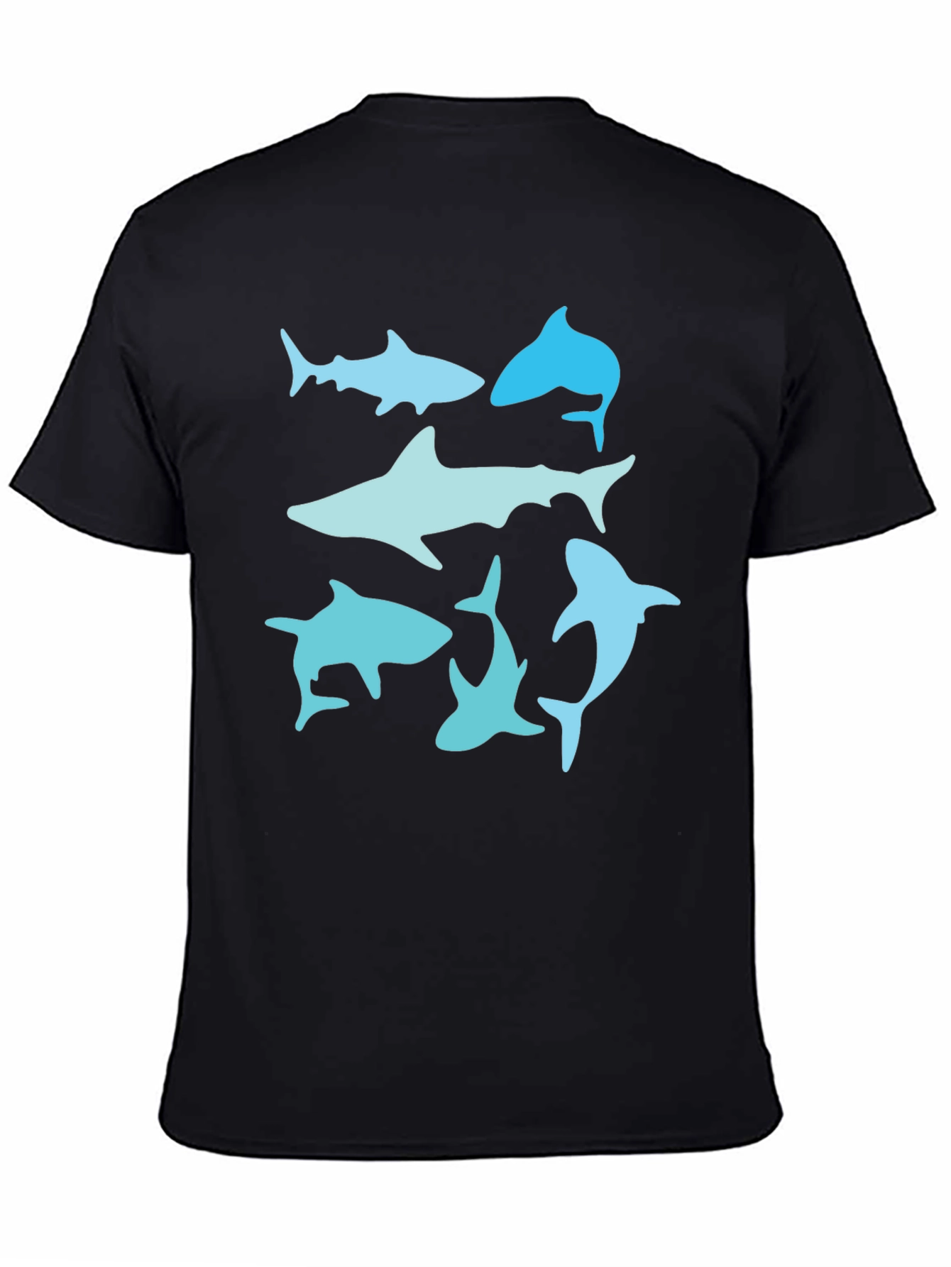 Black Shark Graphic Tee - Black Casual Shirt view 4