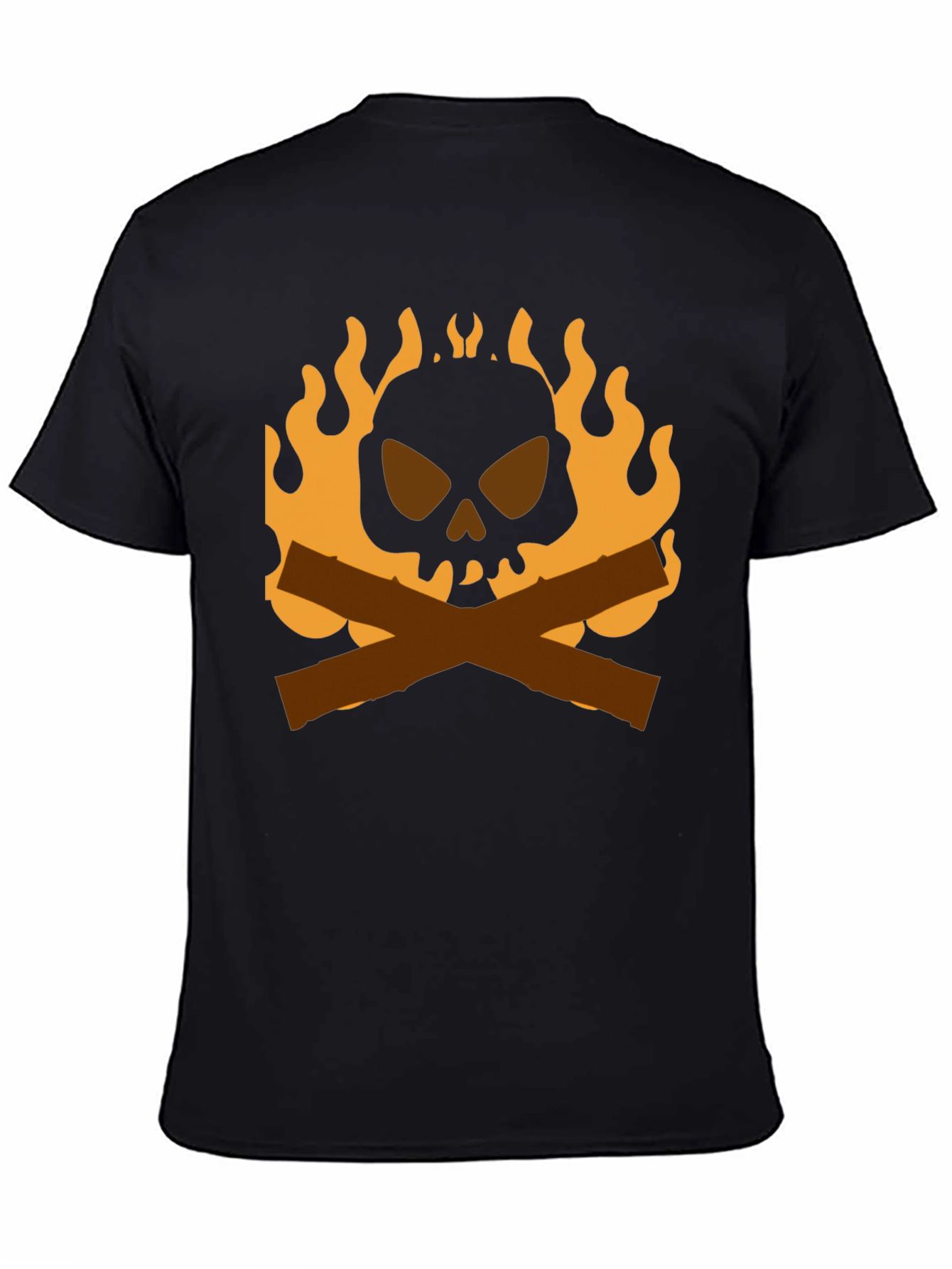 Black Skull & Crossbones Campfire T-Shirt view 4