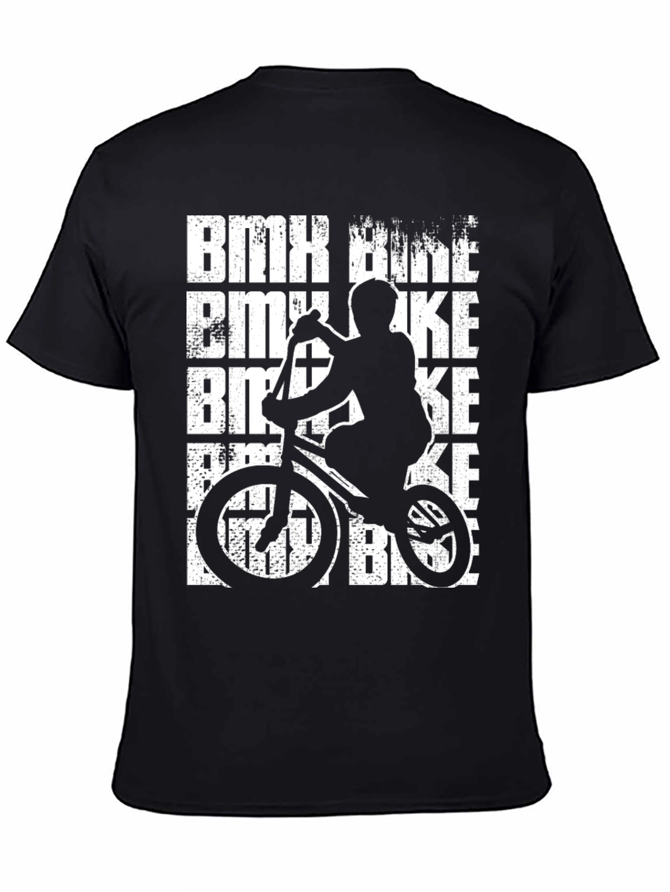 Black BMX Bike Graphic Tee - Ride in Style view 4
