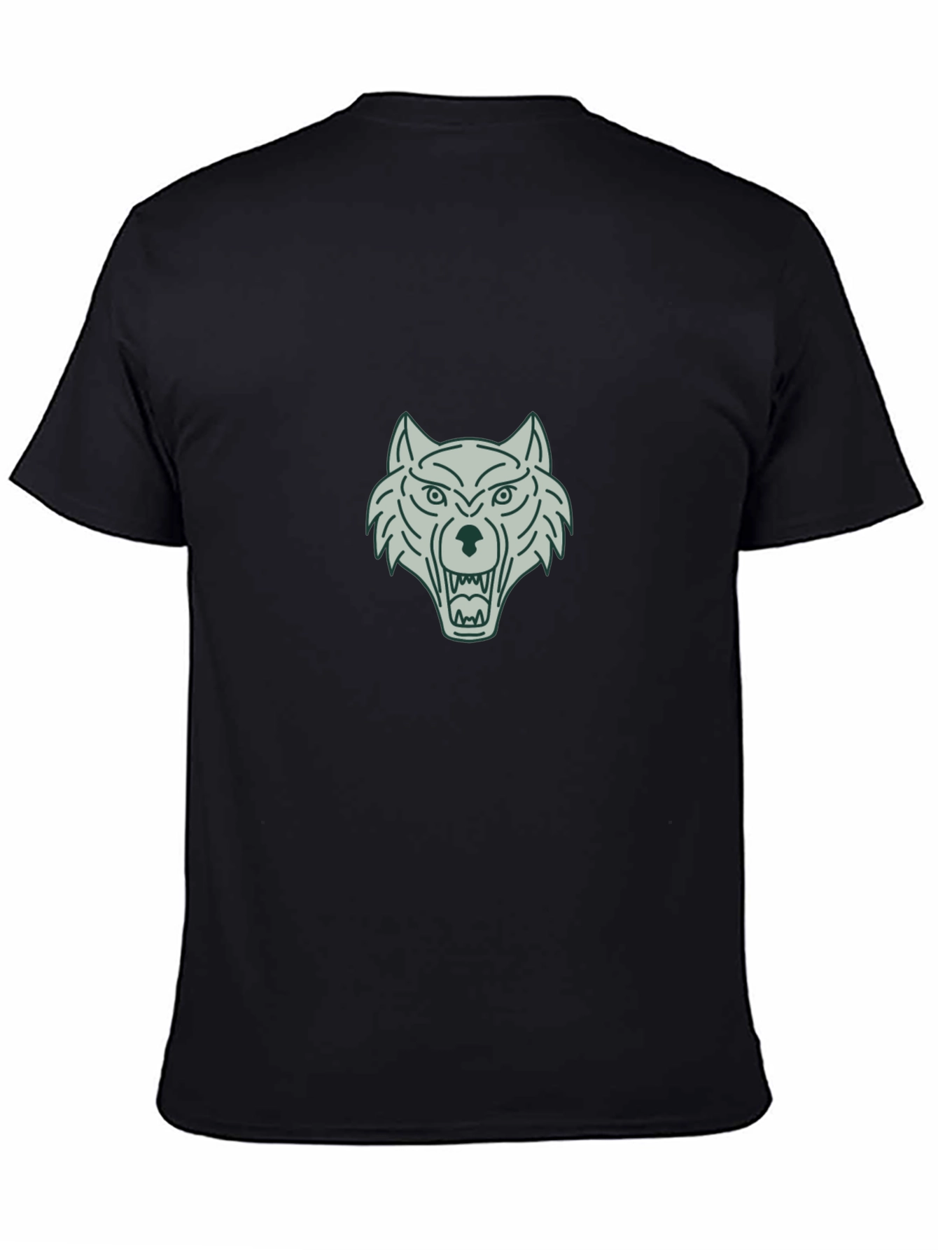 Black Black Wolf Graphic Tee - Fierce Style view 4