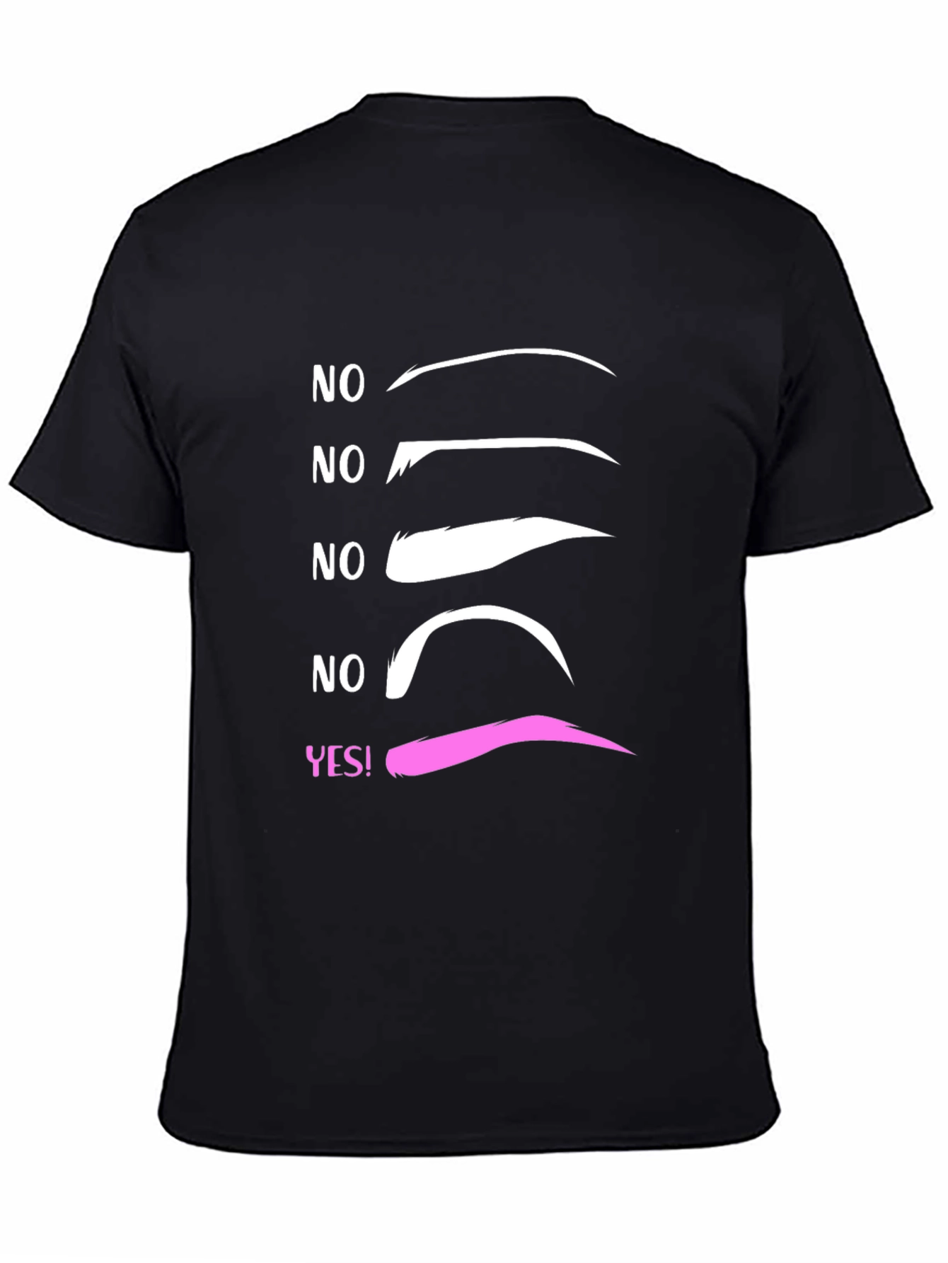 Black Eyebrow T-Shirt - Makeup Artist Humor view 4