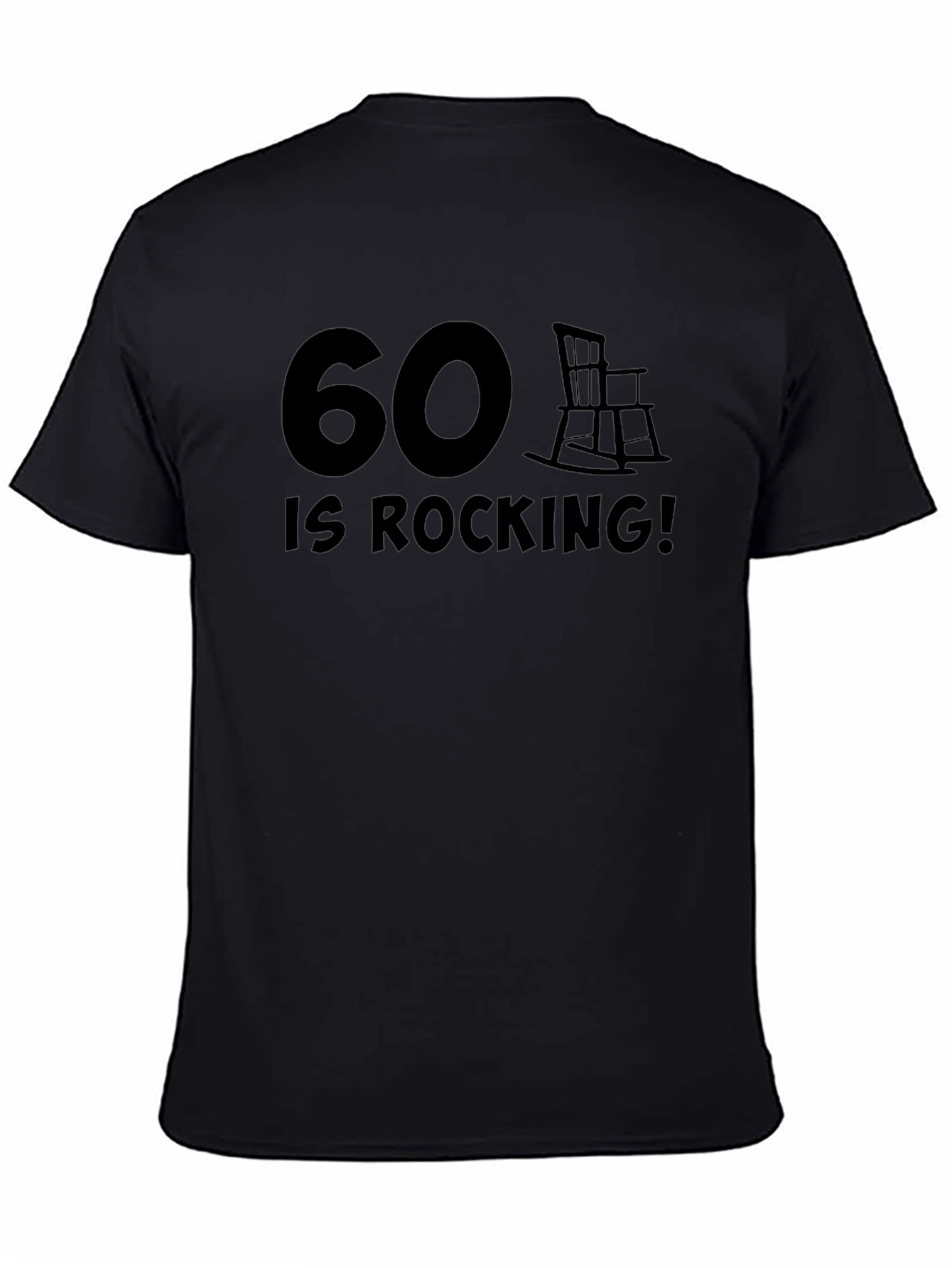 Black 60 Is Rocking! Graphic T-Shirt view 4