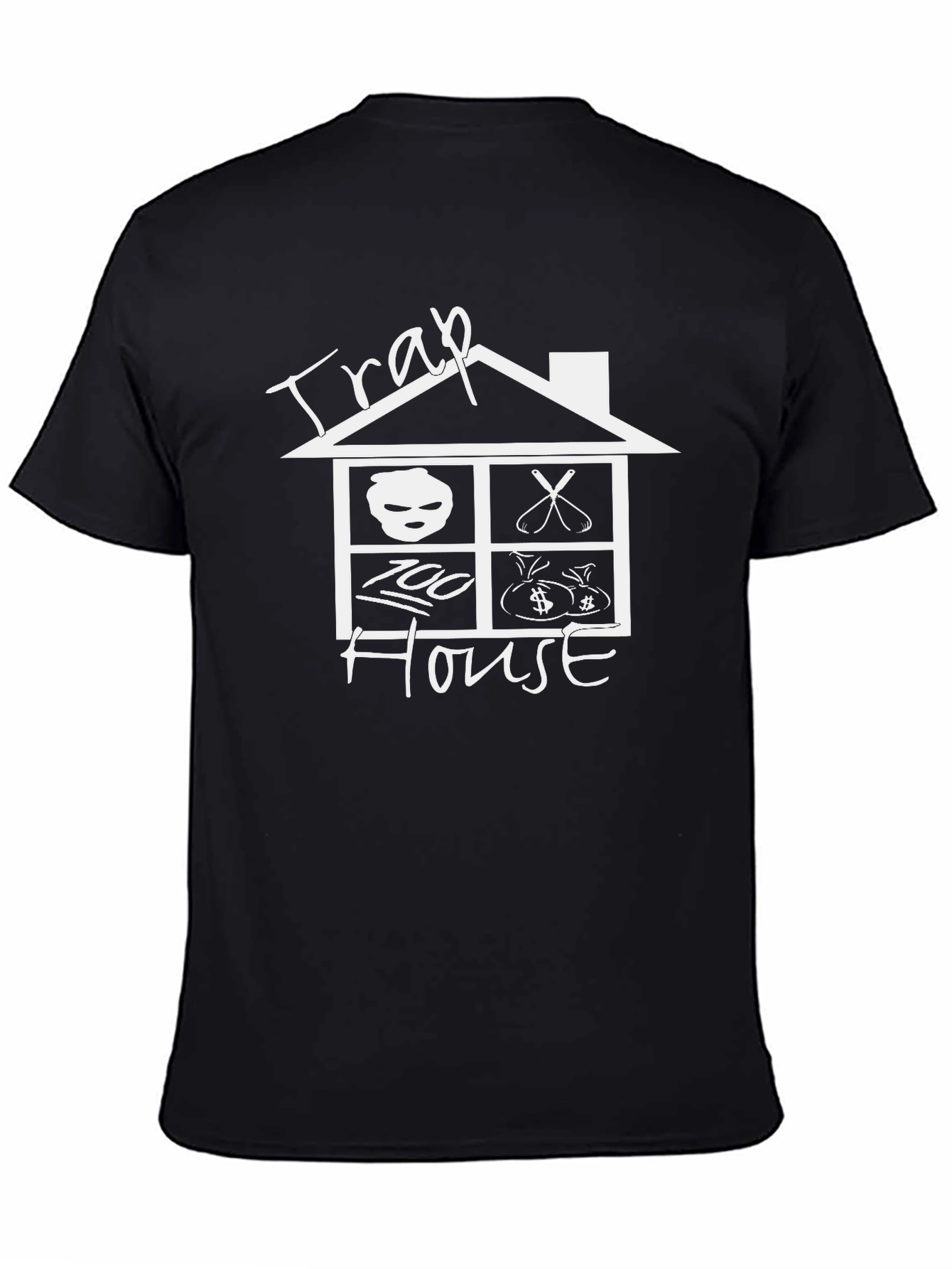 Black Trap House Graphic Tee - Urban Style view 4