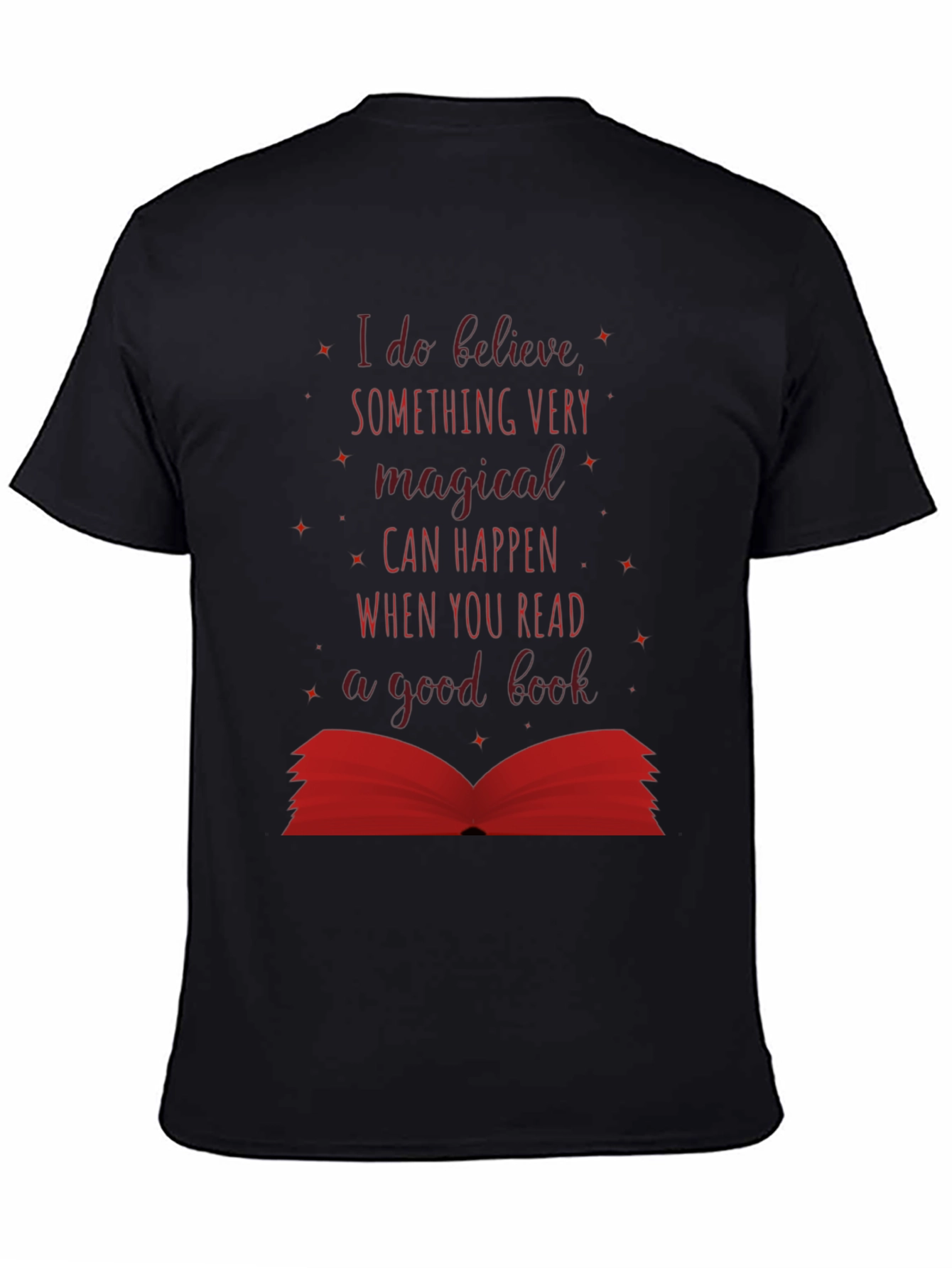 Black Magical Reads T-Shirt - Book Lover Tee view 4