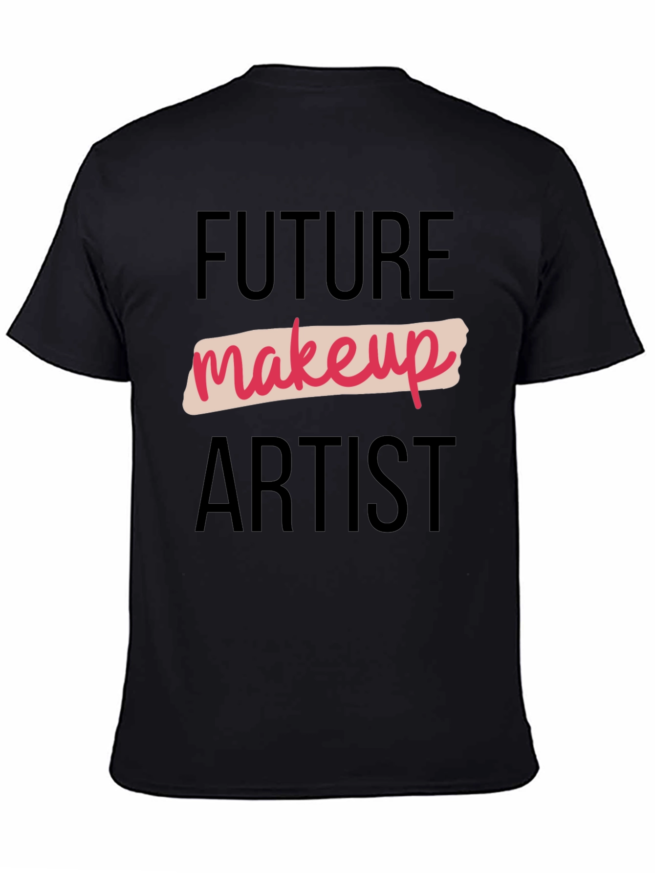 Black Future Makeup Artist Black Graphic Tee view 4