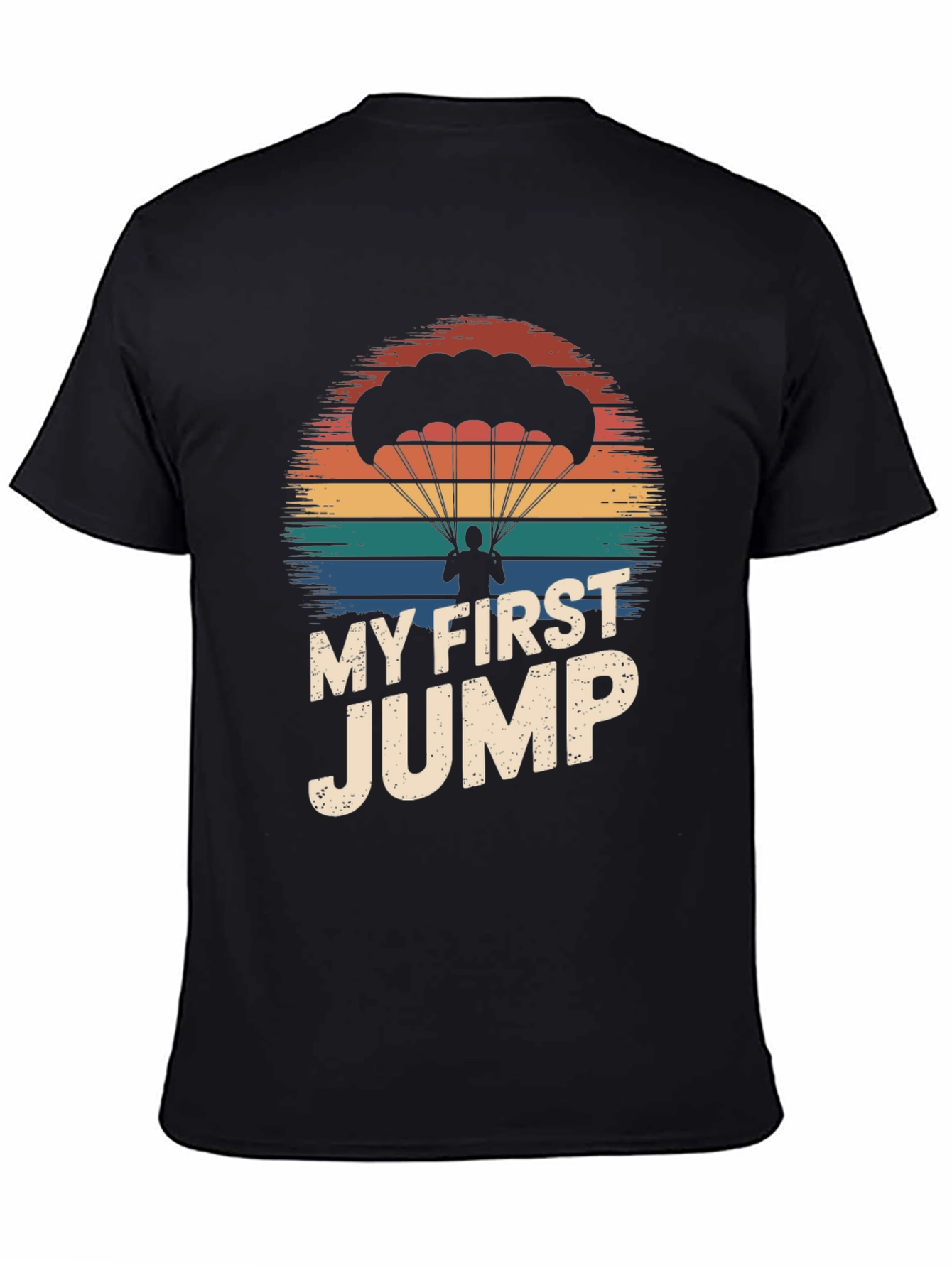 Black My First Jump Graphic Tee - Skydiving Shirt view 4