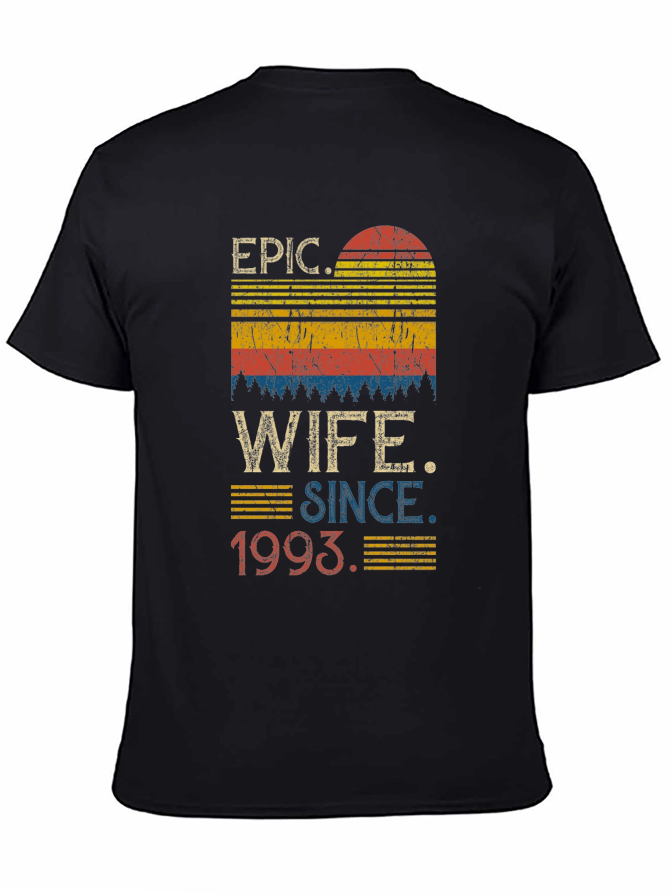 Black Epic Wife Since 1993 Graphic T-Shirt view 4