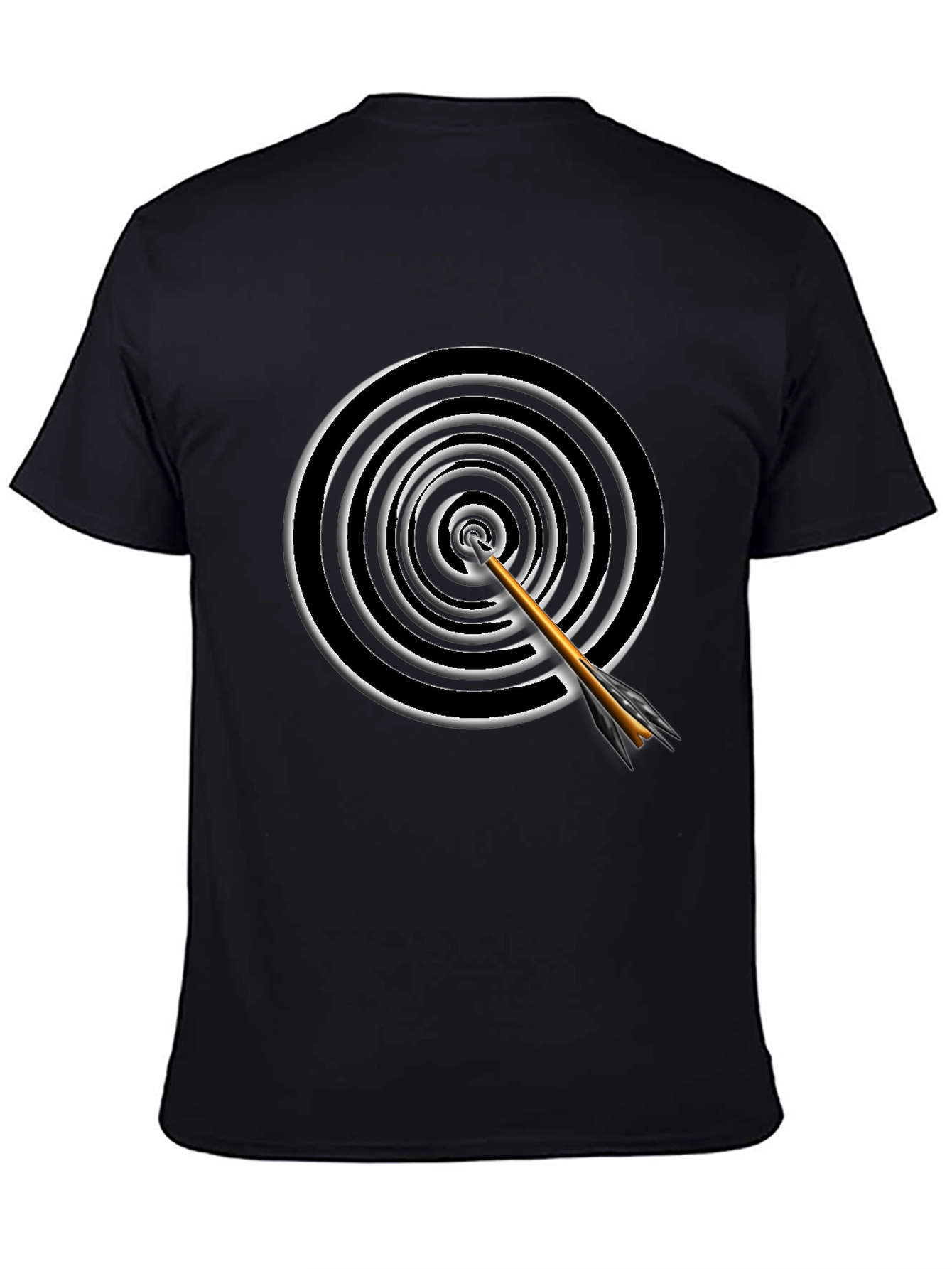 Black Target Arrow Graphic Tee - Black view 4