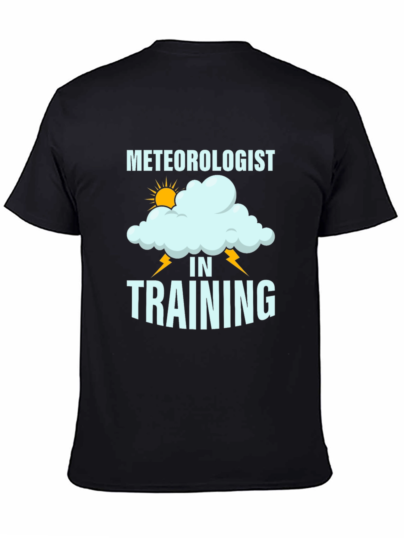 Black Meteorologist in Training T-Shirt Funny Weather Tee view 4