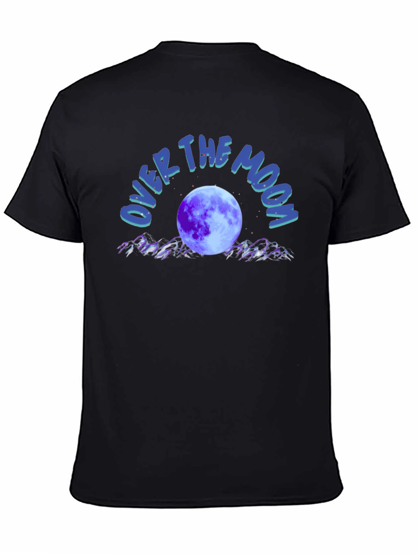Black Over The Moon Graphic T-Shirt view 4