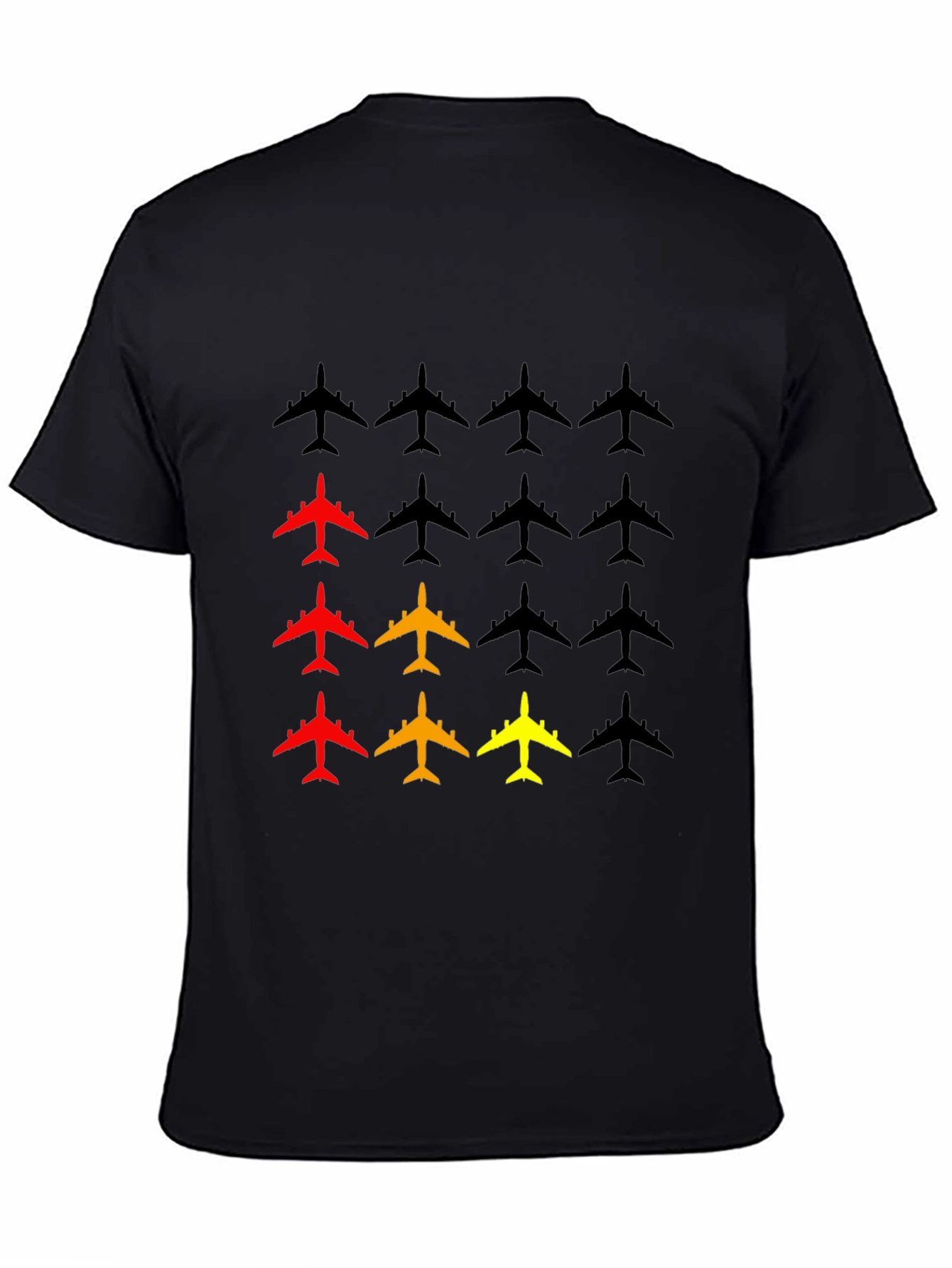 Black Airplane T-Shirt - Graphic Tee for Aviation Enthusiasts view 4
