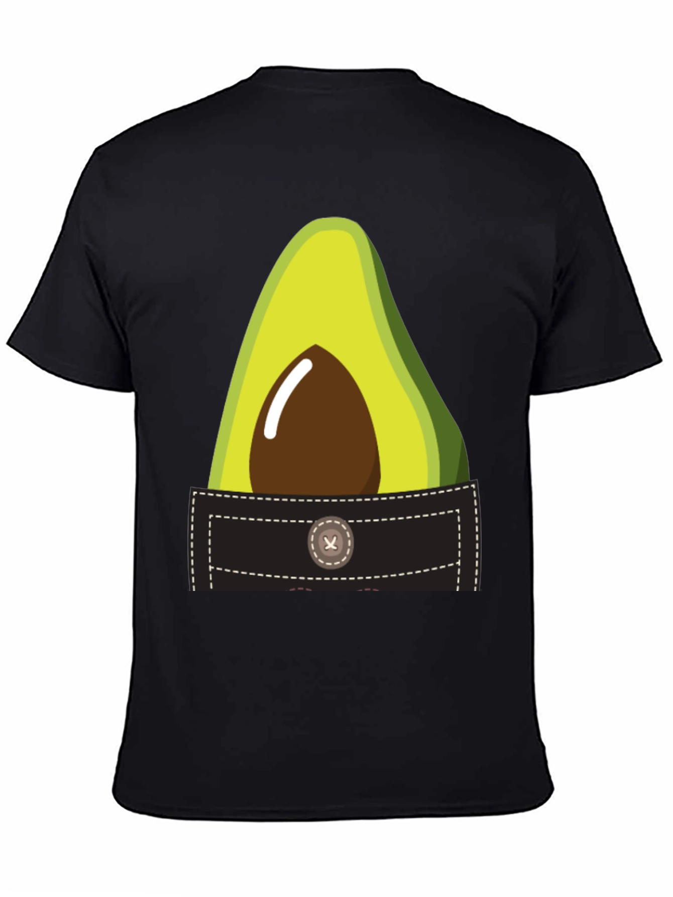 Black Avocado Pocket Graphic Tee - Novelty T-Shirt view 4