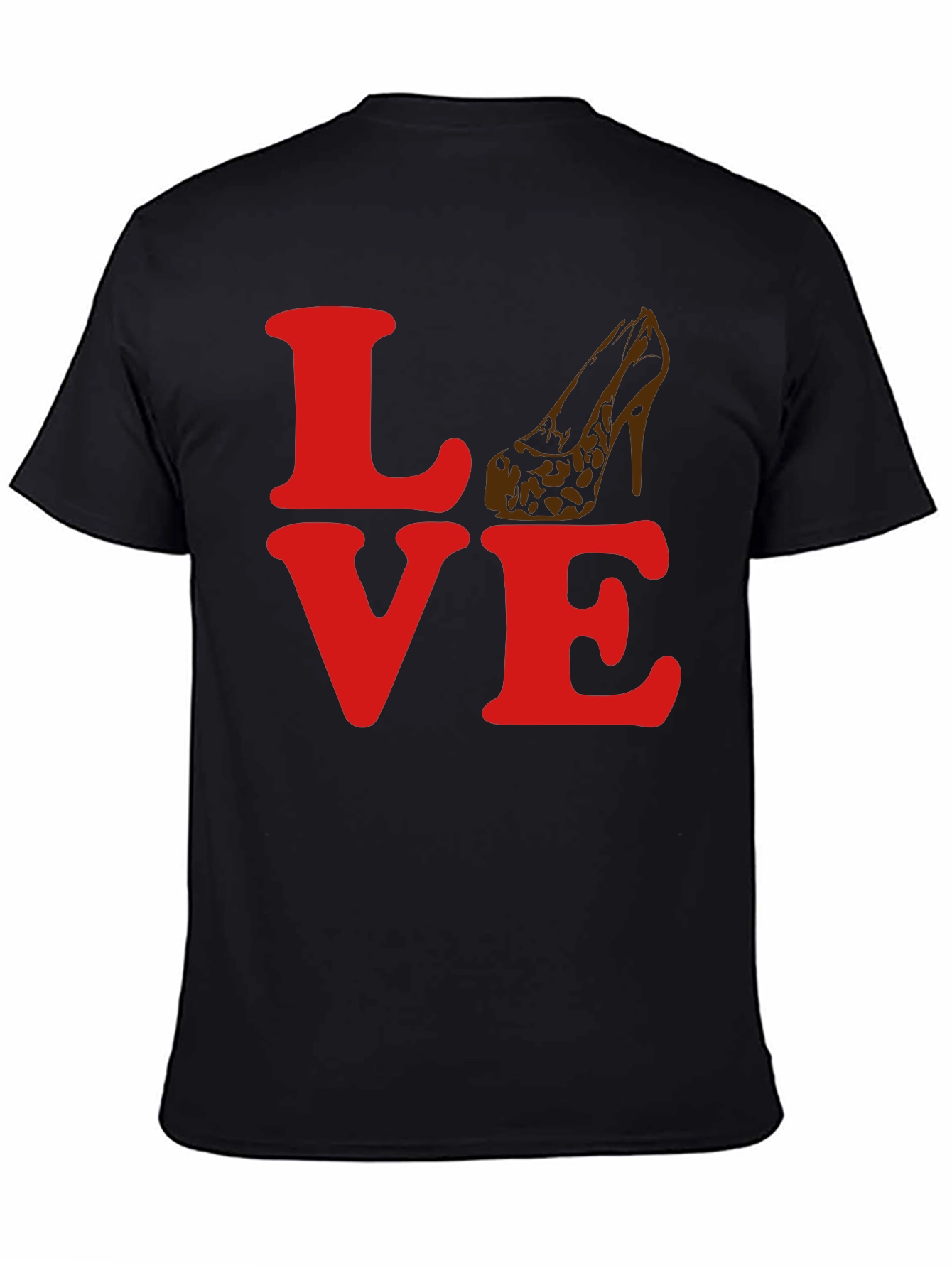 Black Love Heels Graphic T-Shirt view 4