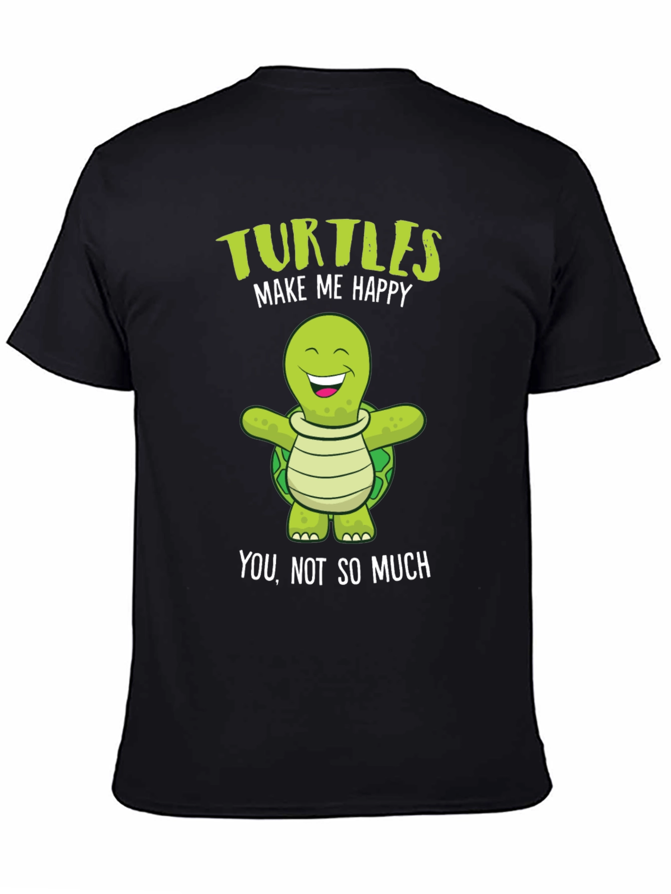 Black Turtles Make Me Happy Graphic Tee view 4