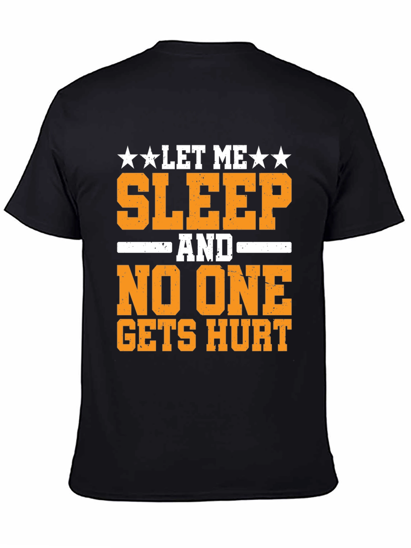 Black Let Me Sleep T-Shirt view 4
