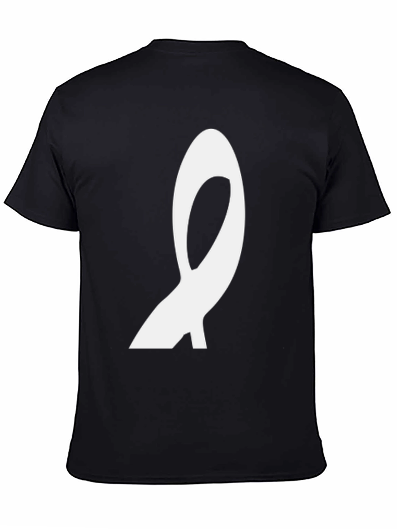 Black Abstract Symbol Graphic Tee - Modern Casual Wear view 4