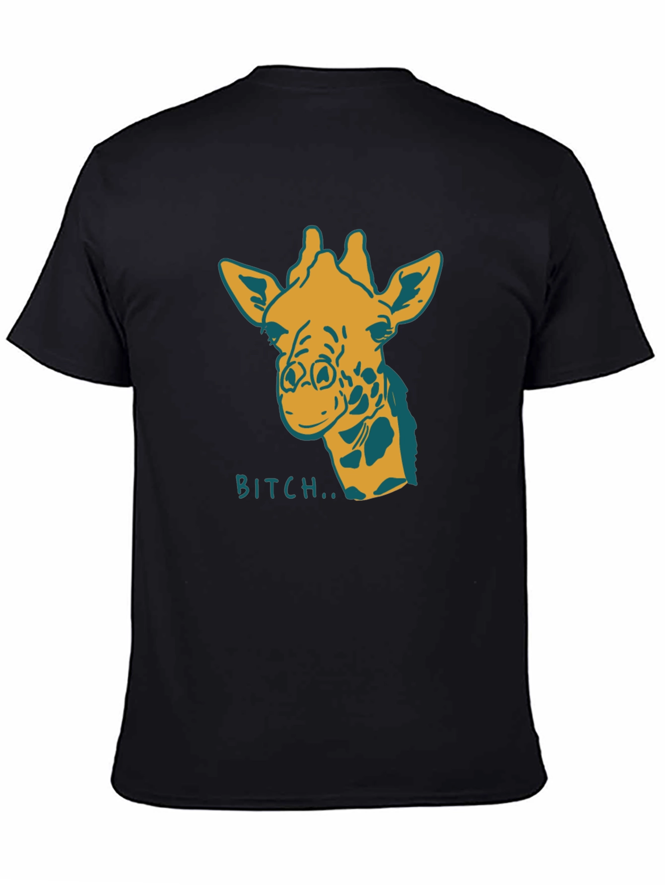 Black Giraffe Bitch T-Shirt Funny Graphic Tee Novelty Humor view 4