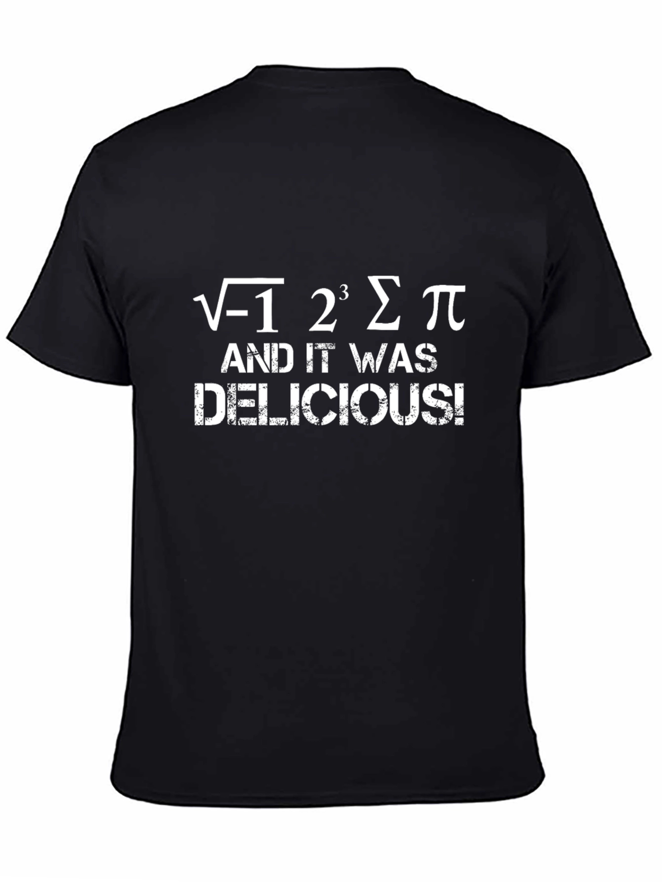 Black Math Pun T-Shirt - I Ate Sum Pi view 4