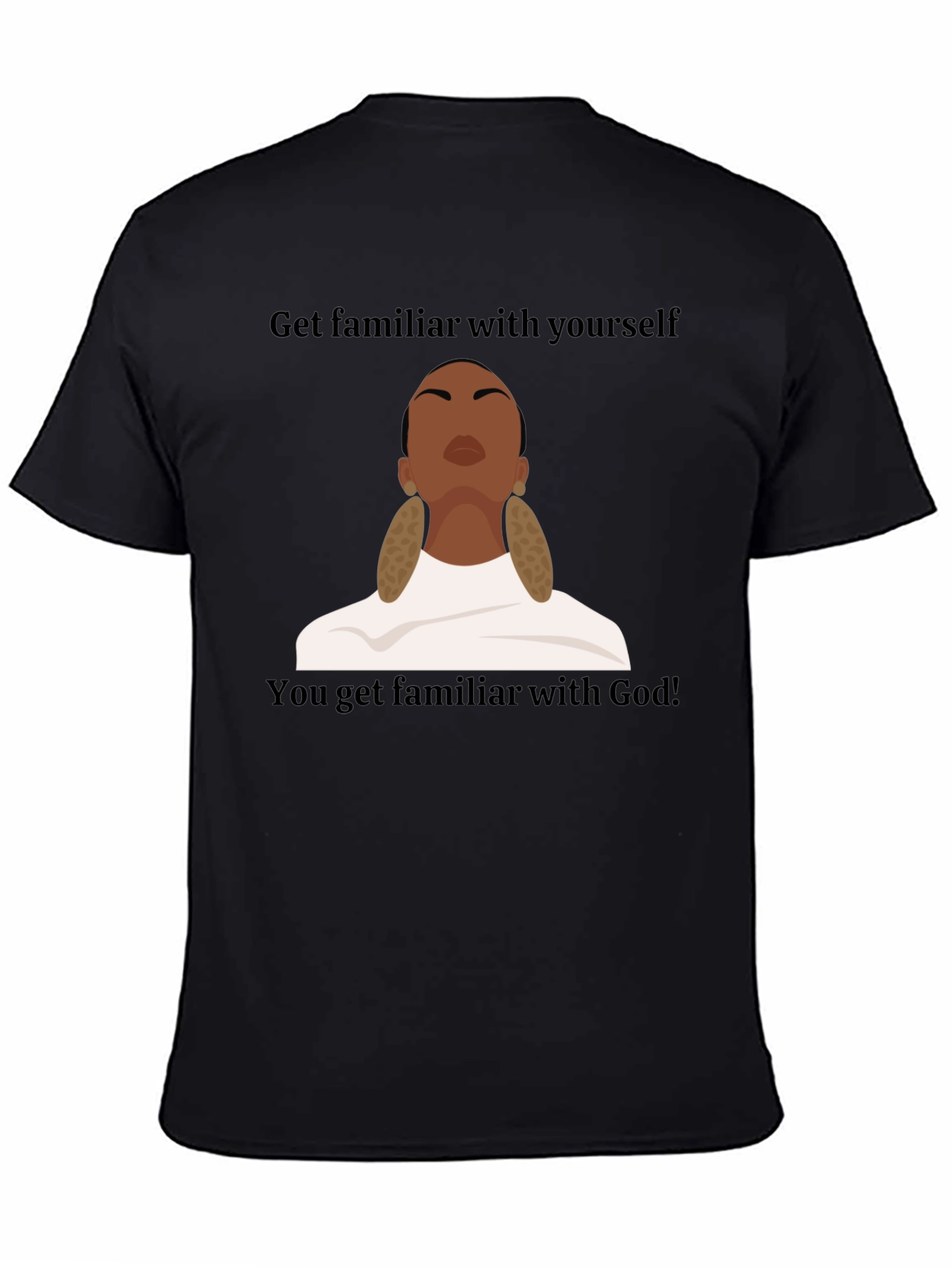 Black Get Familiar With Yourself Graphic T-Shirt view 4