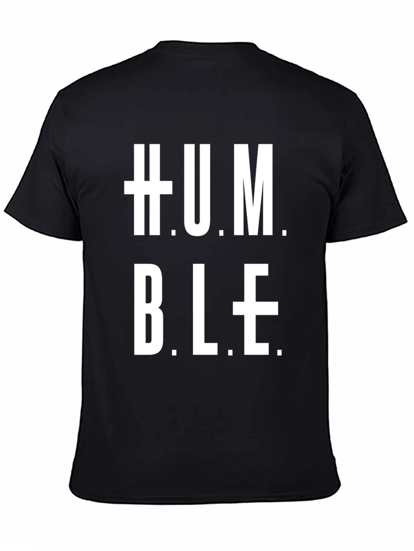 Black Humble Graphic T-Shirt - Black Cotton Blend view 4