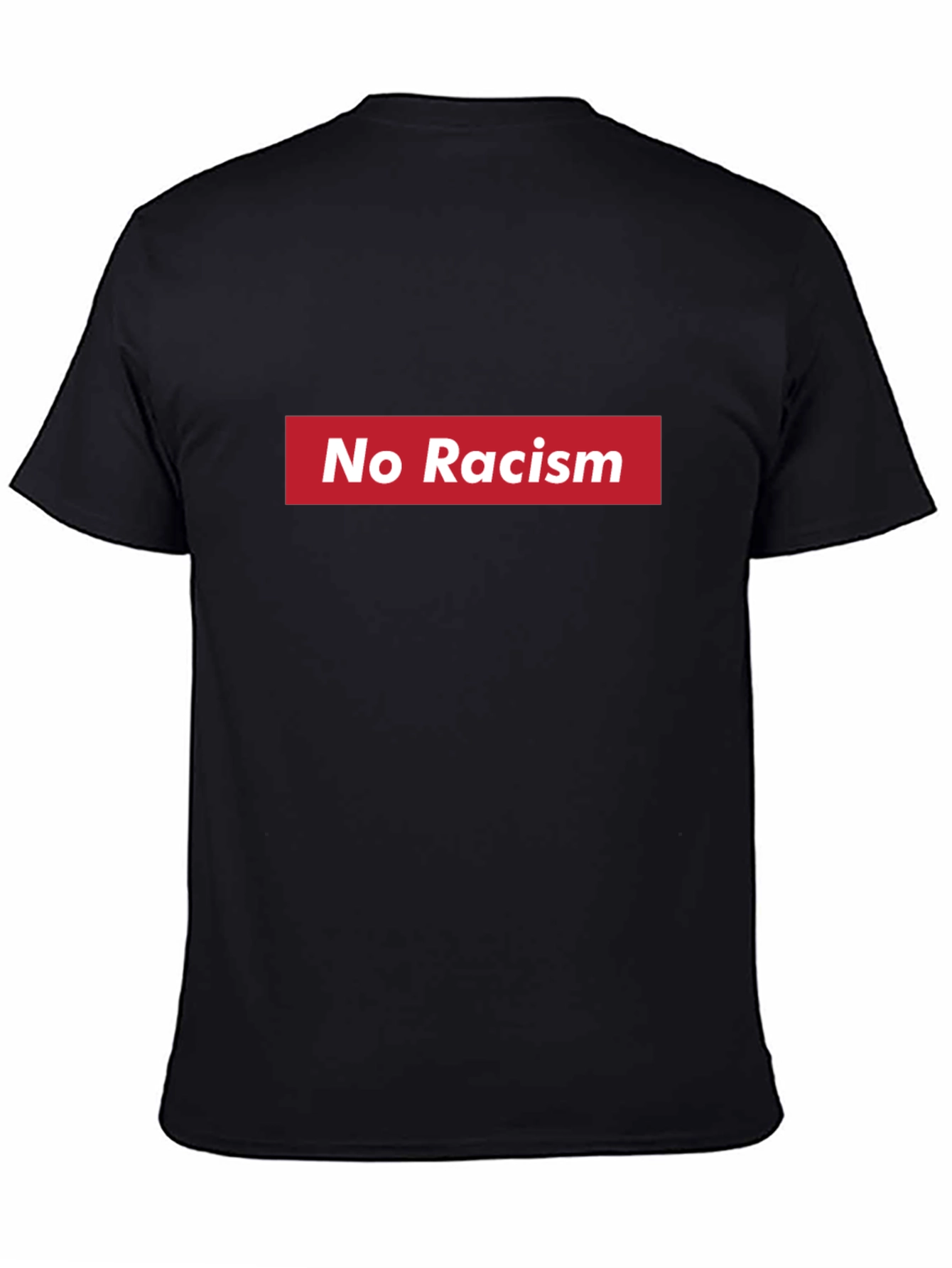 Black No Racism T-Shirt - Black view 4