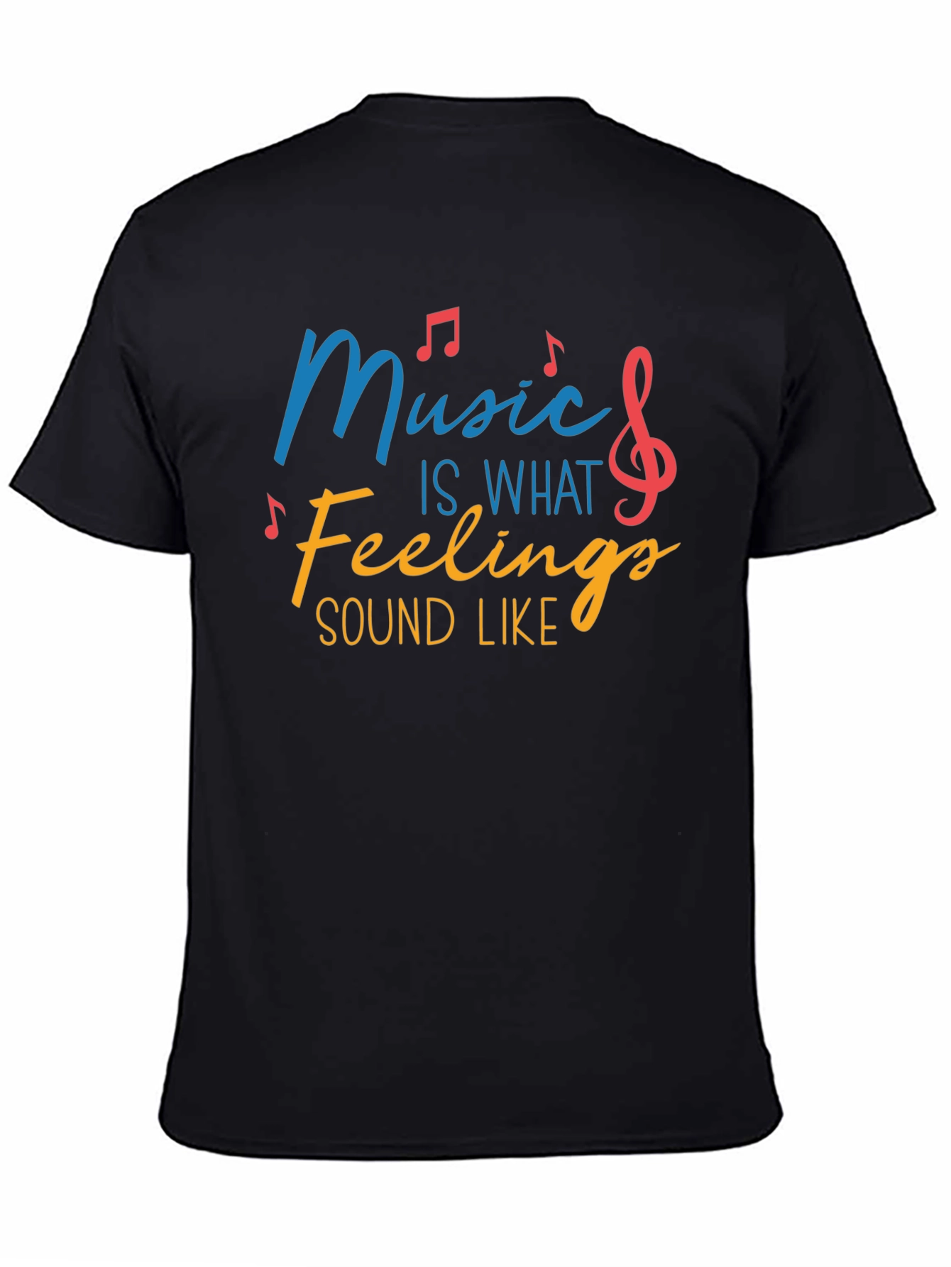 Black Music Is What Feelings Sound Like Graphic T-Shirt view 4