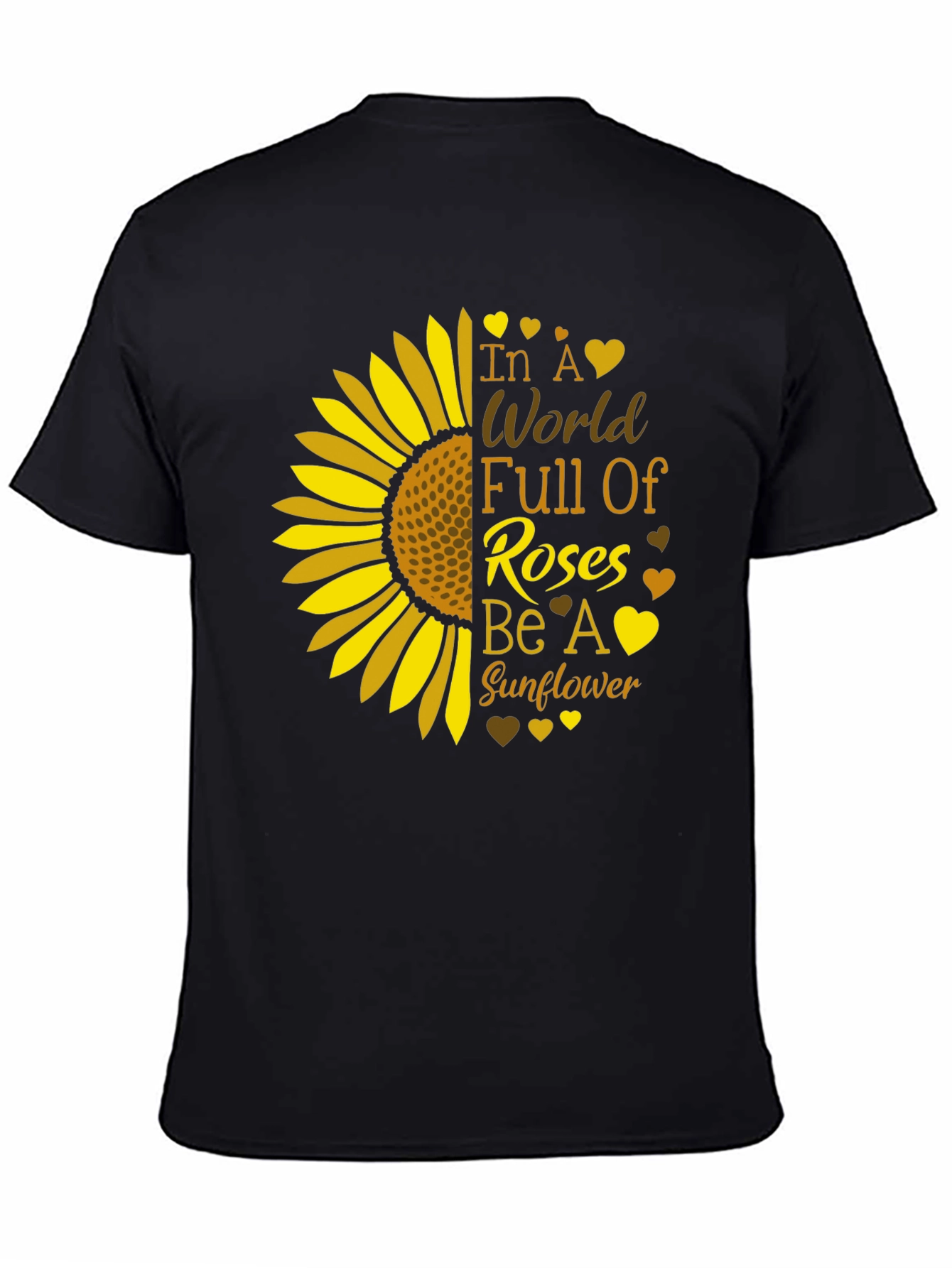 Black Sunflower Graphic Tee - Be a Sunflower! view 4