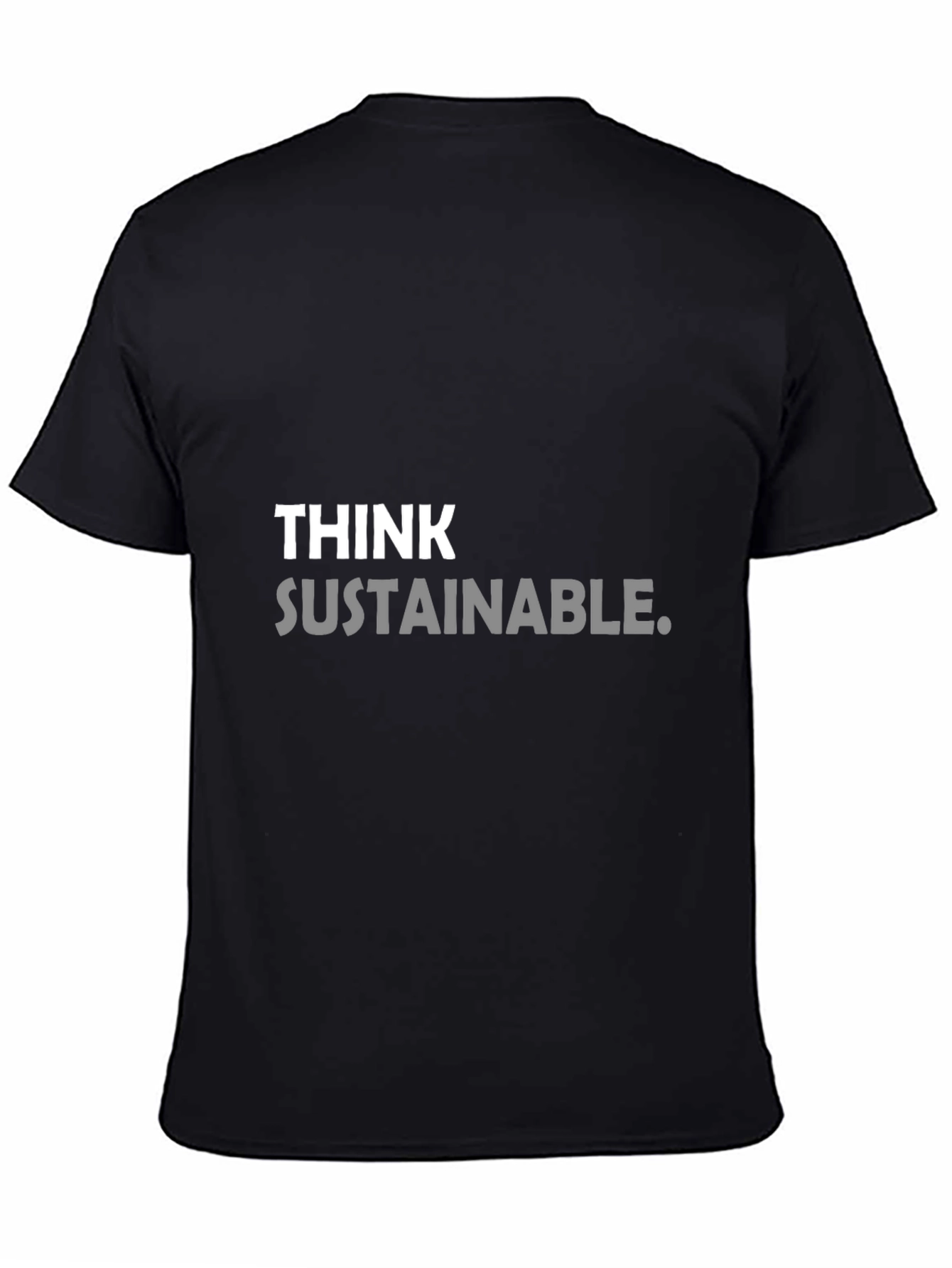 Black Think Sustainable Graphic Tee - Black view 4