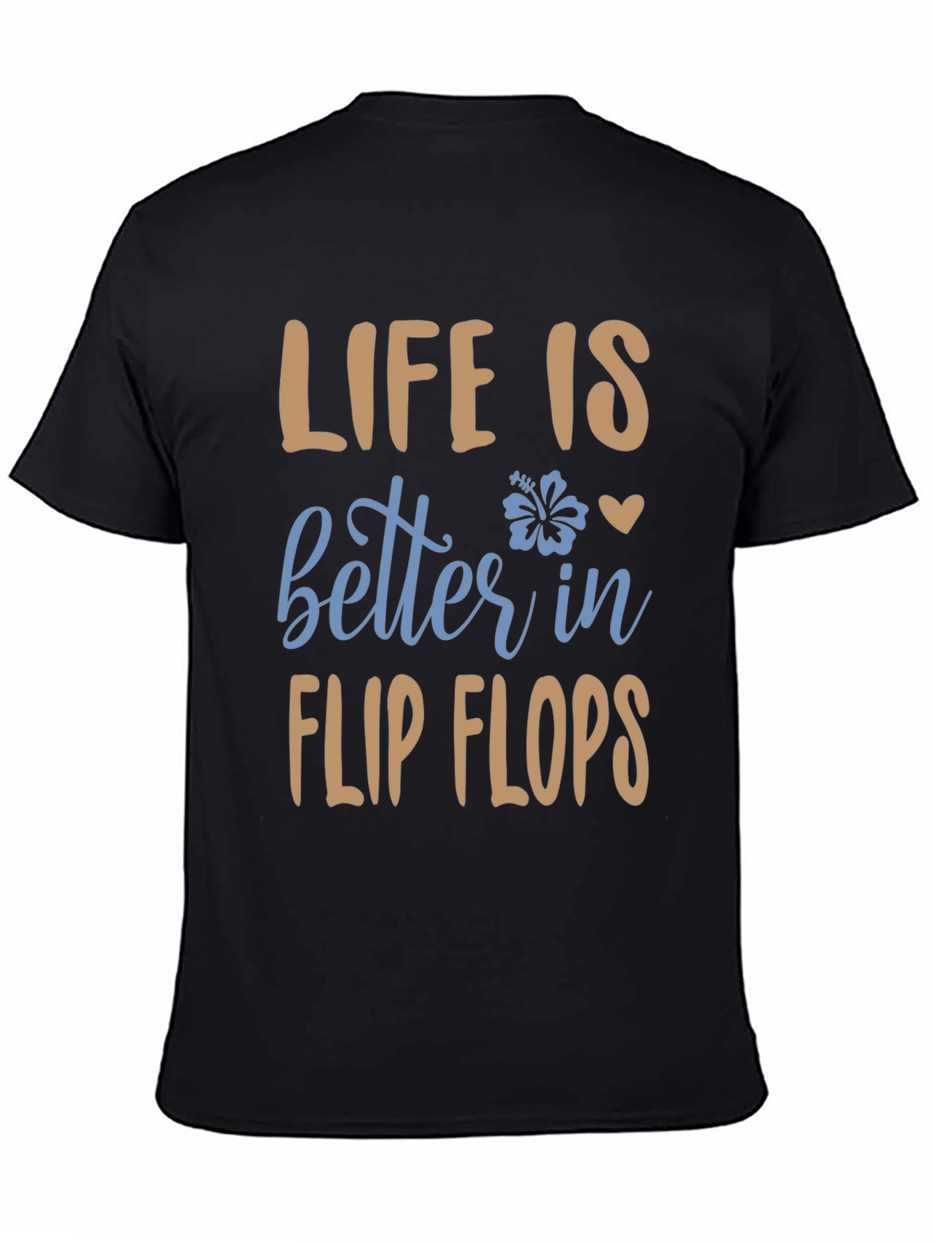 Black Life is Better in Flip Flops Graphic Tee view 4