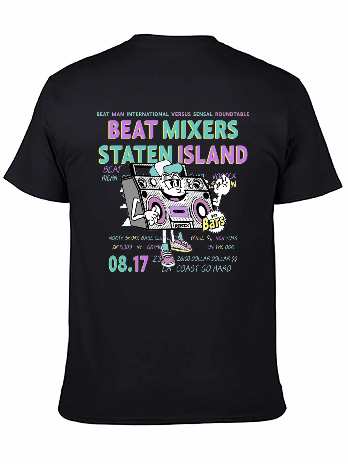 Black Beat Mixers Staten Island T-Shirt view 4