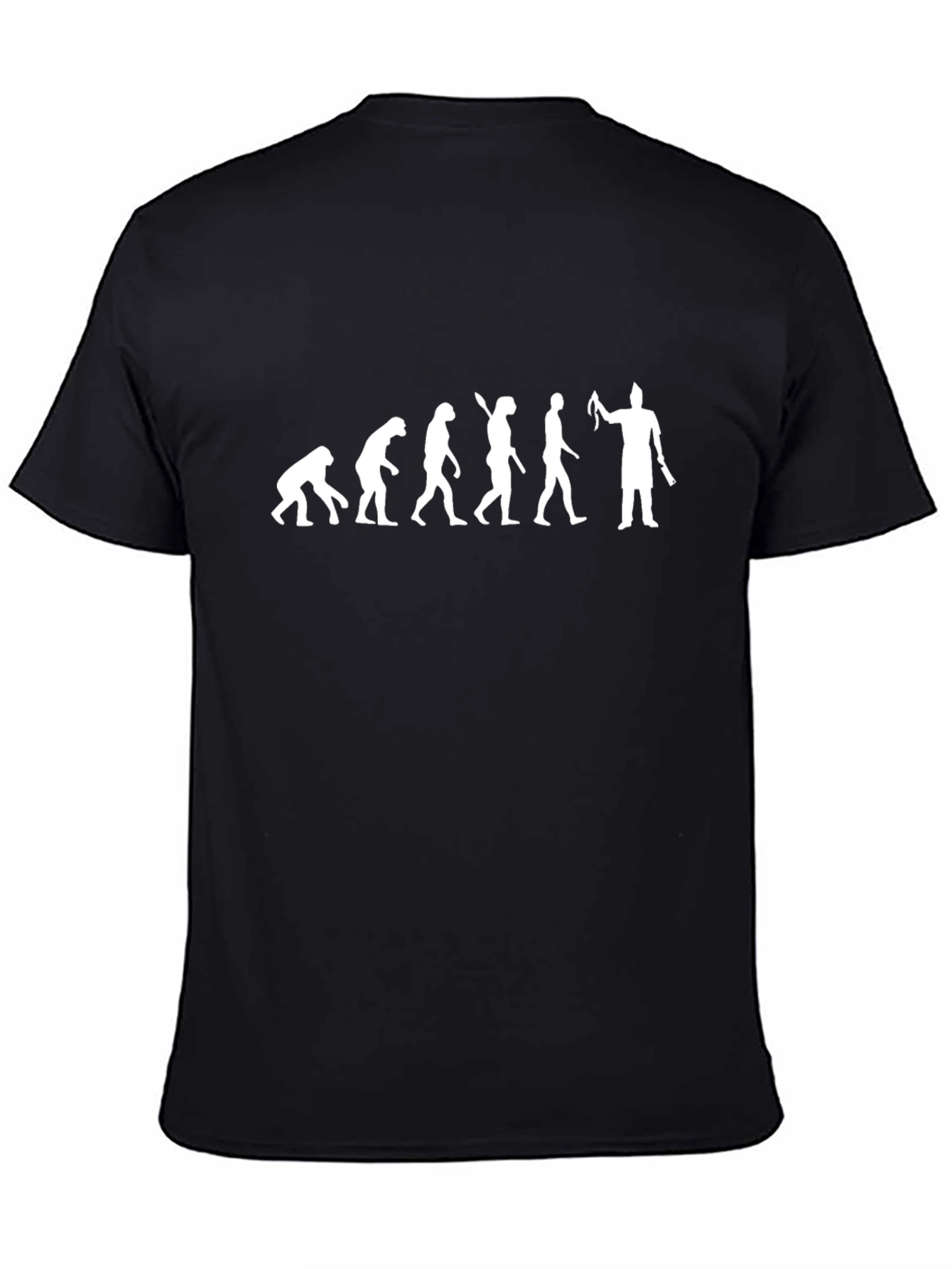 Black Evolution of Man Black T-Shirt view 4