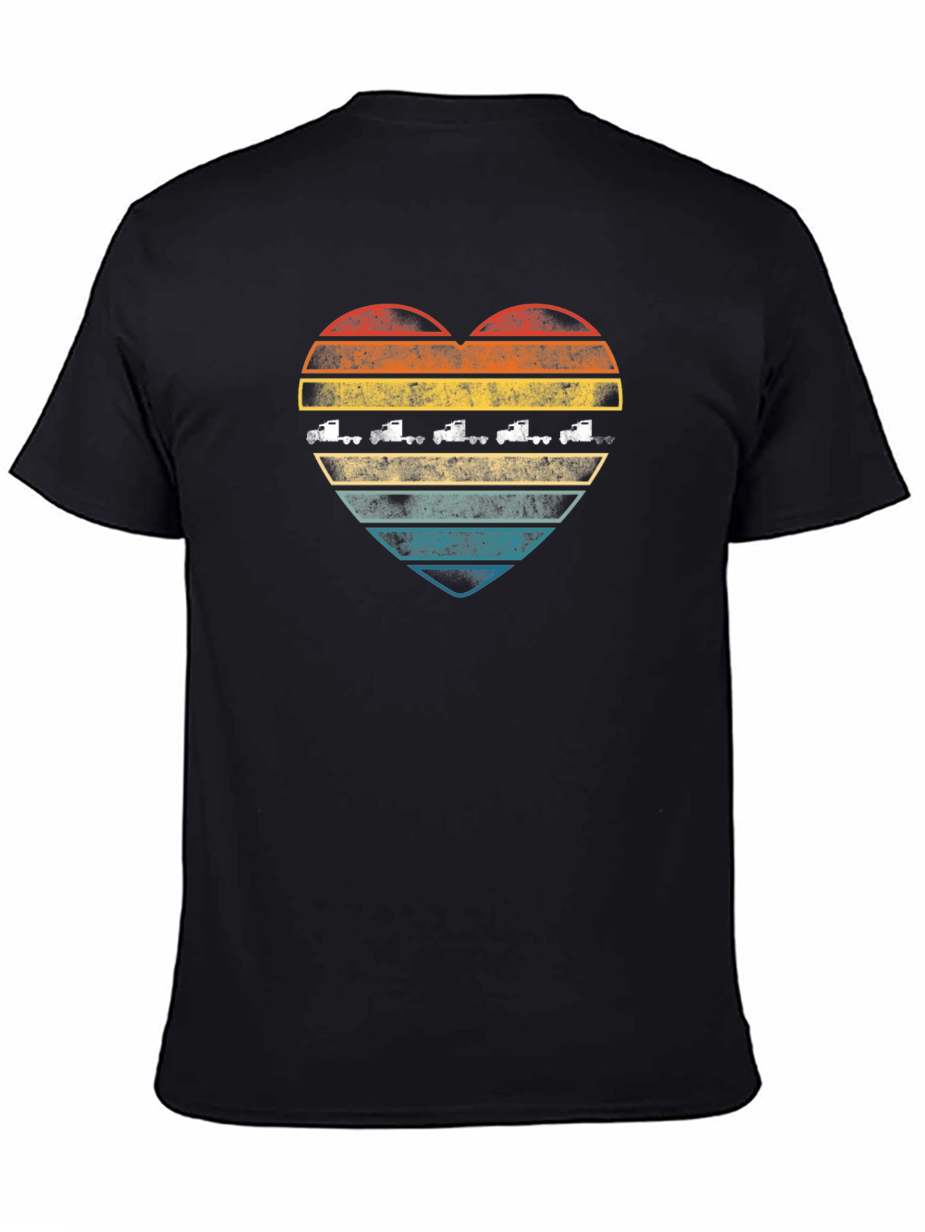 Black Vintage Truck Heart T-Shirt - Road Trip Ready! view 4