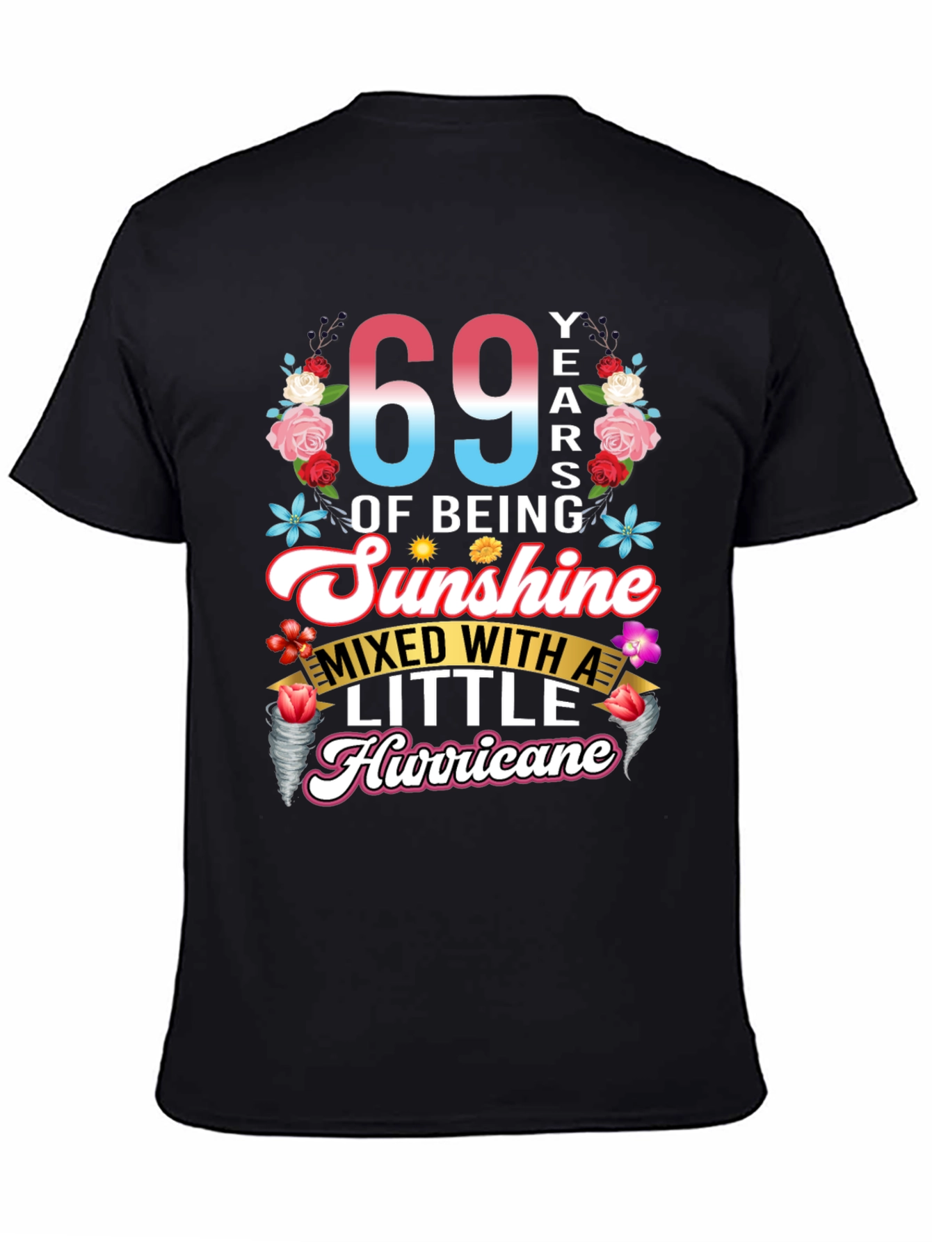 Black 69 Years of Sunshine & Hurricane T-Shirt view 4