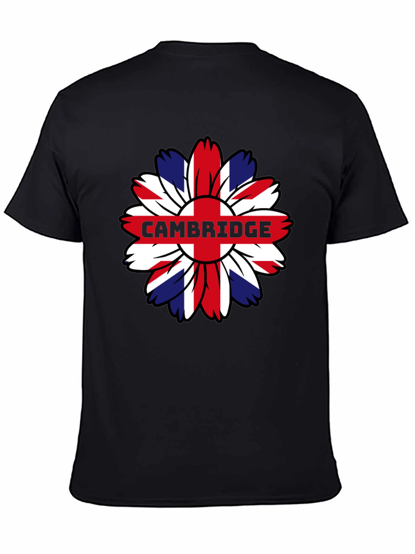 Cambridge UK Flag Flower Graphic Tee - 4