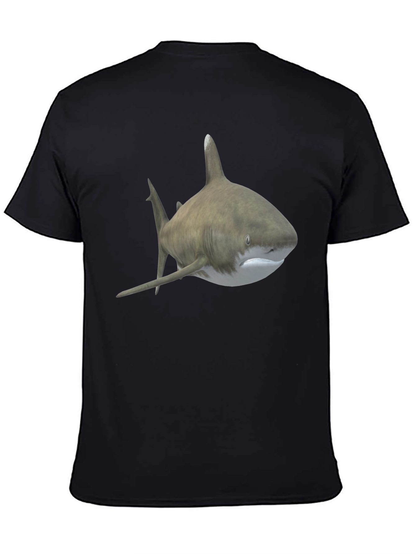 Black Shark Graphic Tee - Men's Black T-Shirt view 4