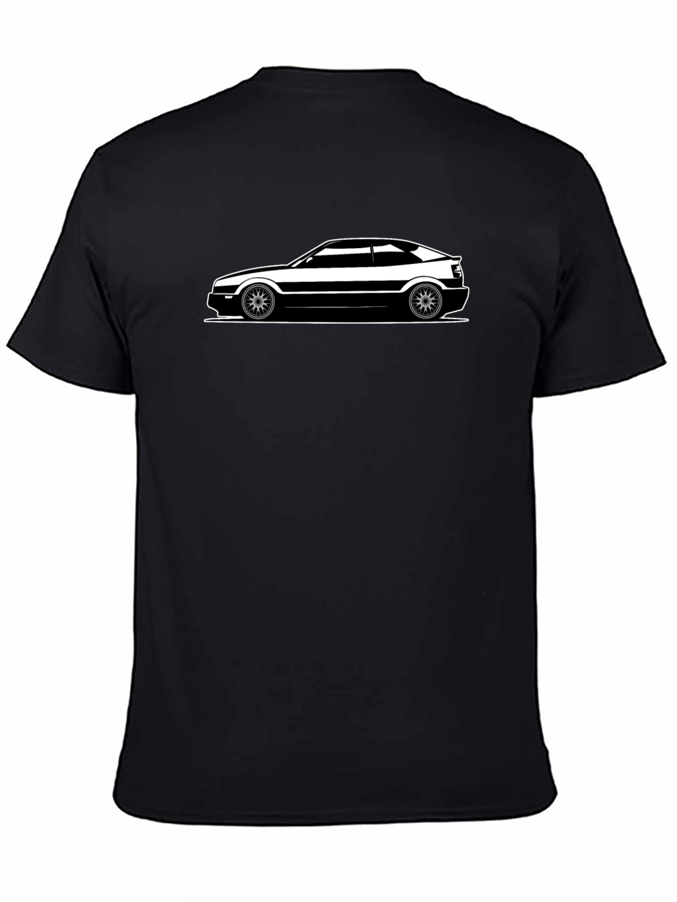 Black Sleek Car Graphic T-Shirt - Modern Design view 4