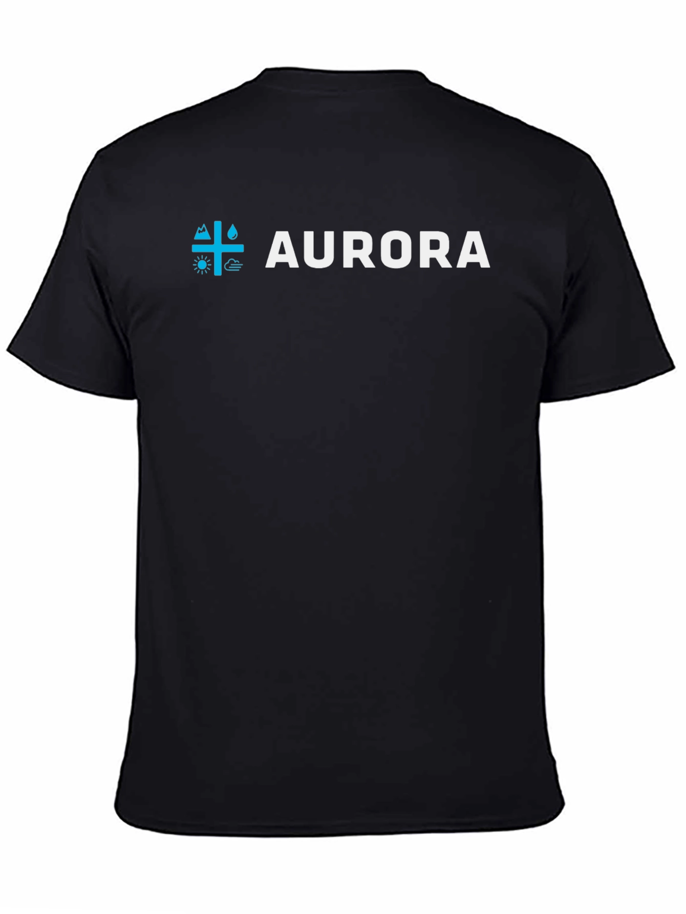 Black Aurora Graphic Print Tee - Stylish Black Cotton Blend view 4