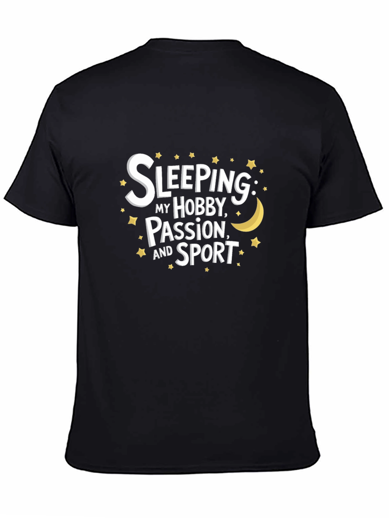 Black Sleeping Hobby T-Shirt view 4