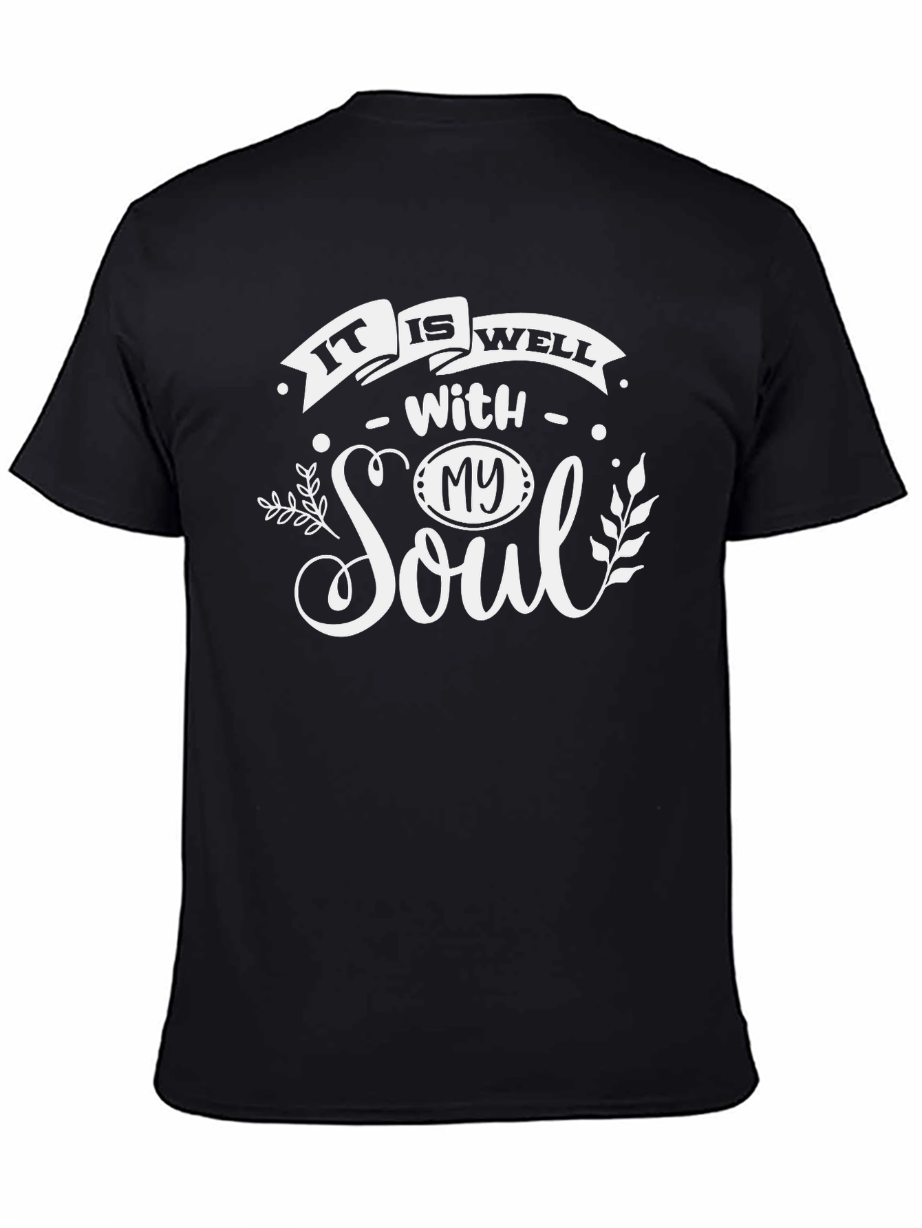 Black It is Well With My Soul Graphic Tee view 4