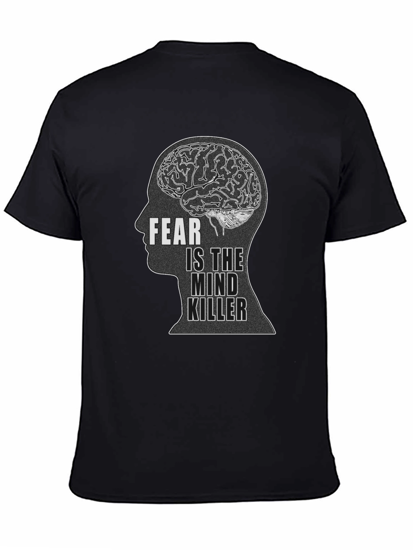 Black Fear is the Mind Killer Black T-Shirt view 4