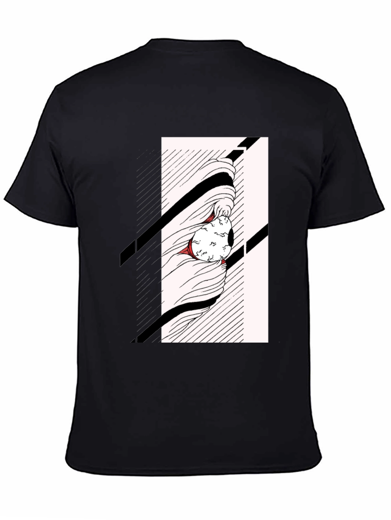 Black Eye Graphic Black T-Shirt - Unique Design view 4