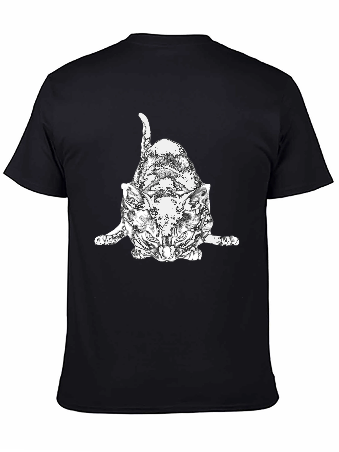 Black Cool Cat Graphic T-Shirt - Black view 4
