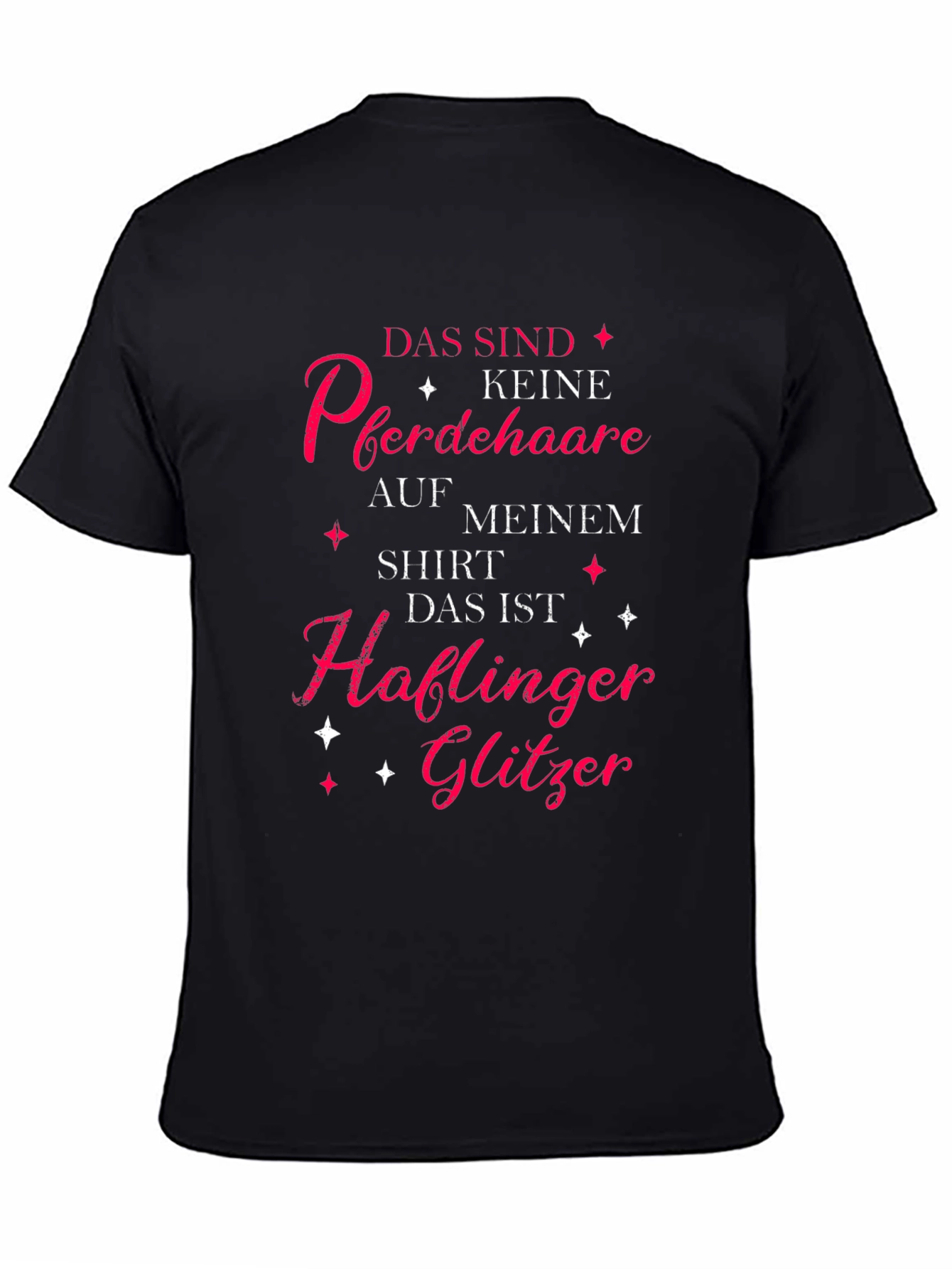 Black Horse Lover T-Shirt: Haflinger Glitter Tee view 4