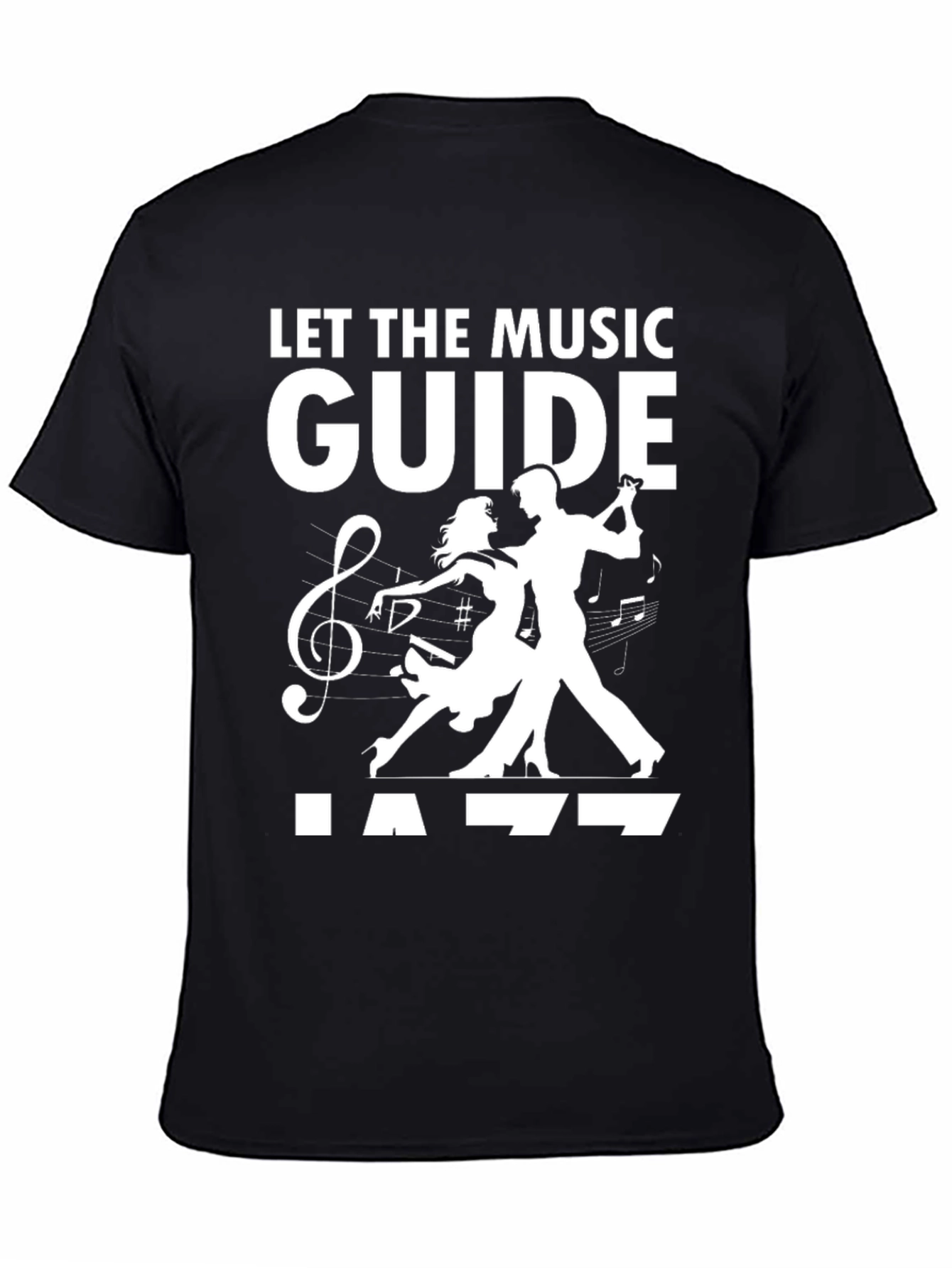 Black Let the Music Guide Jazz Black T-Shirt view 4