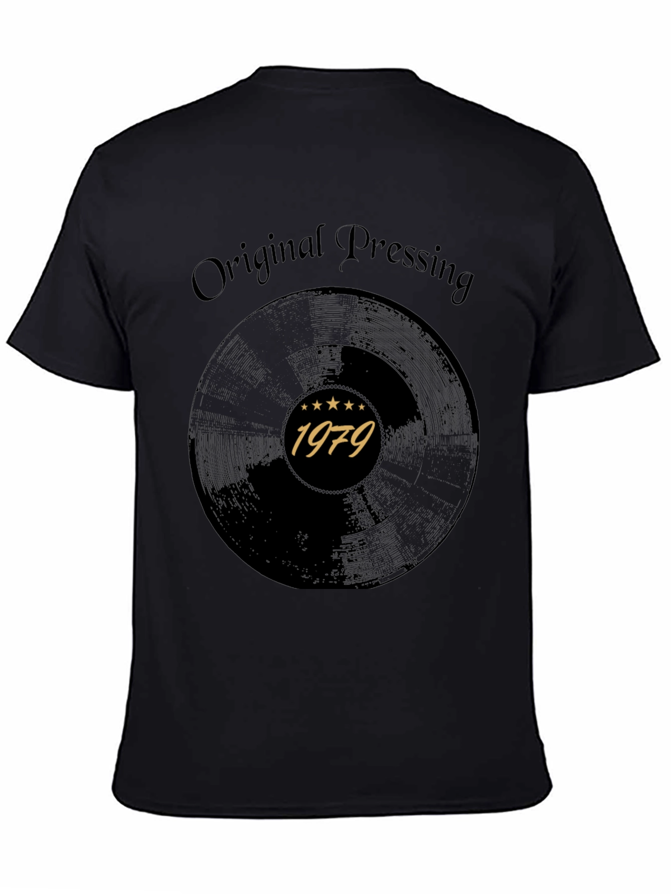 Black Original Pressing 1979 Record Graphic Tee view 4