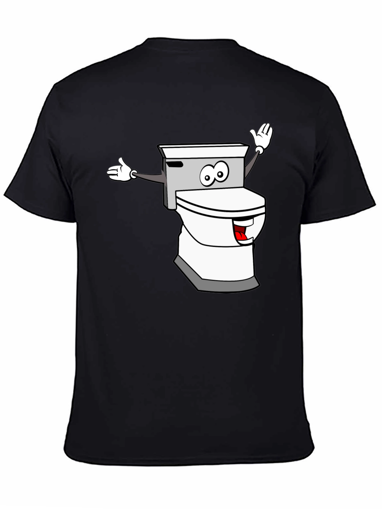 Black Toilet Humor Graphic T-Shirt view 4