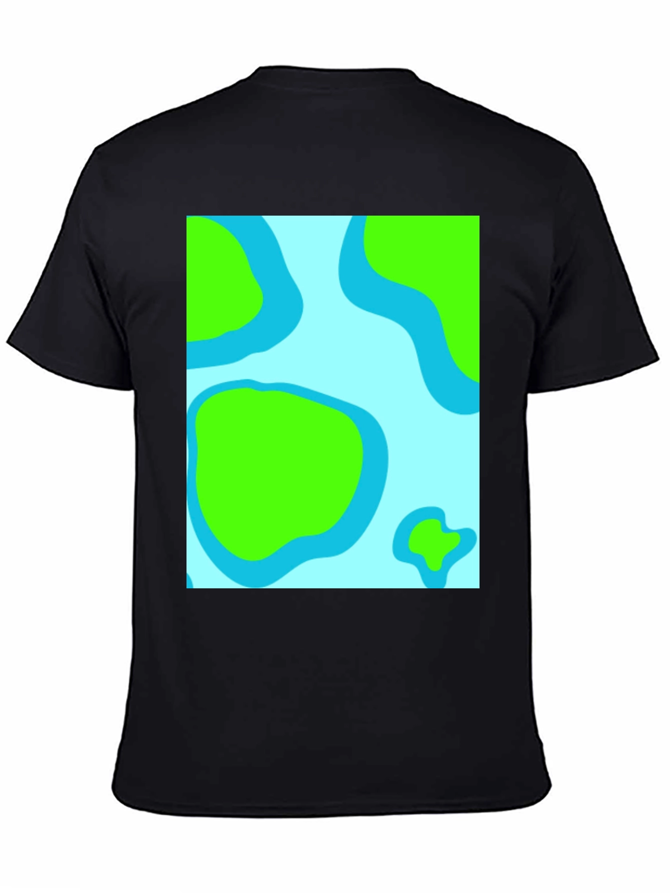 Black Abstract Land & Water Graphic Tee - Black view 4
