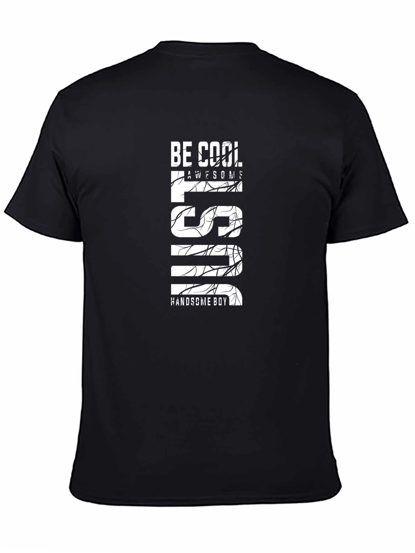 Black Just Be Cool Graphic Tee - Men's Black T-Shirt view 4