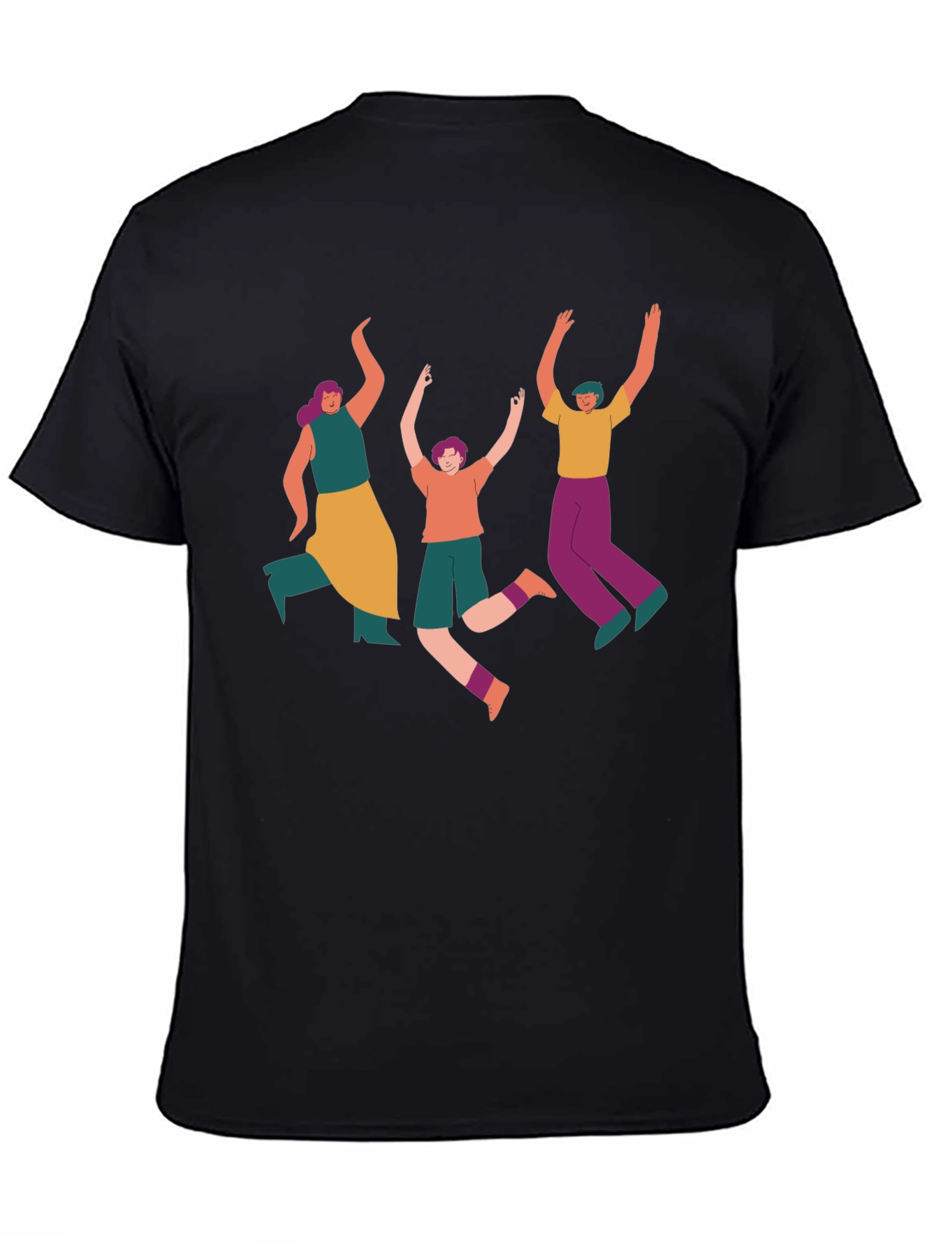 Black Funky People Graphic Tee - Black view 4