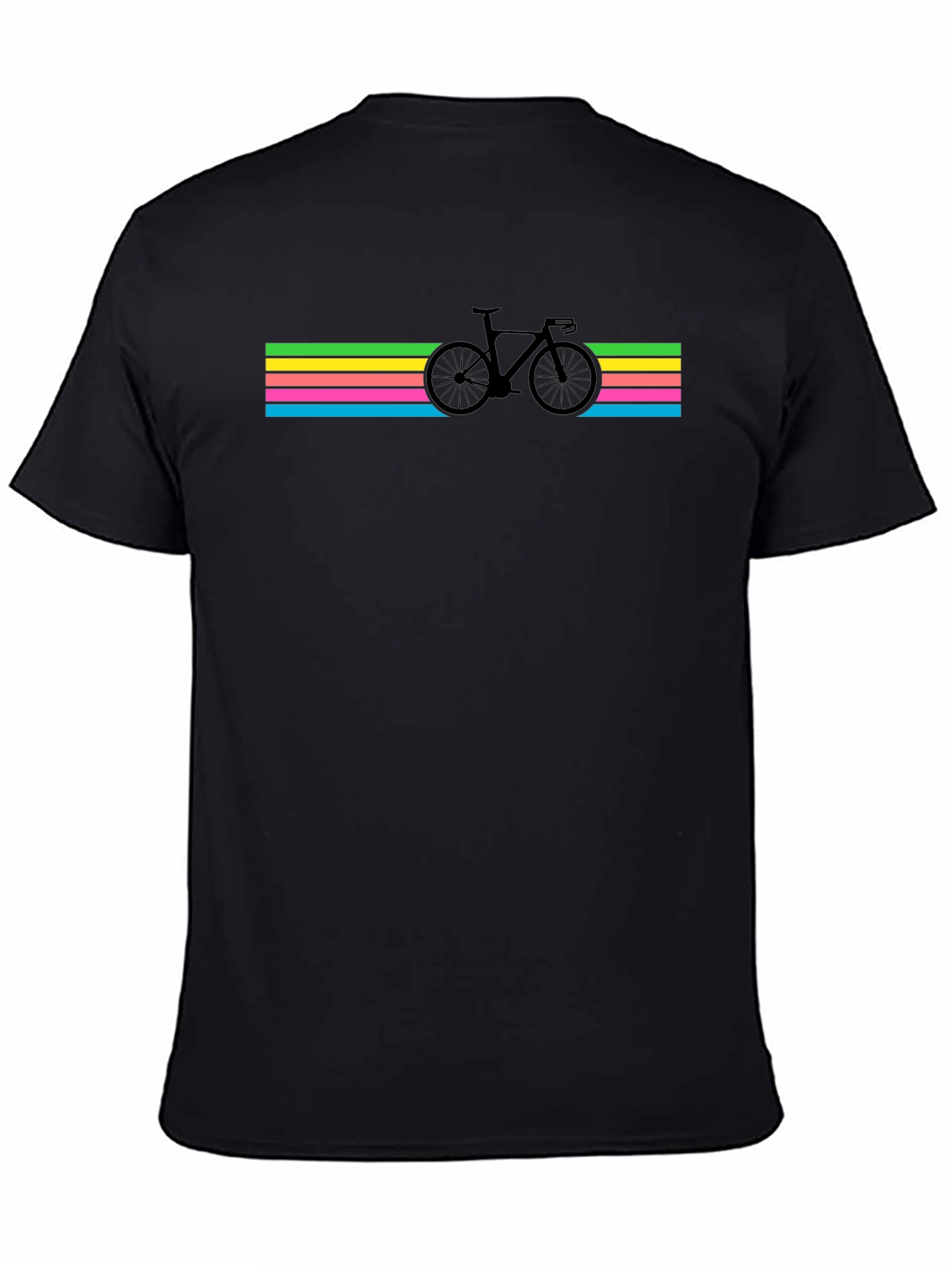 Black Retro Cycling T-Shirt - Black view 4